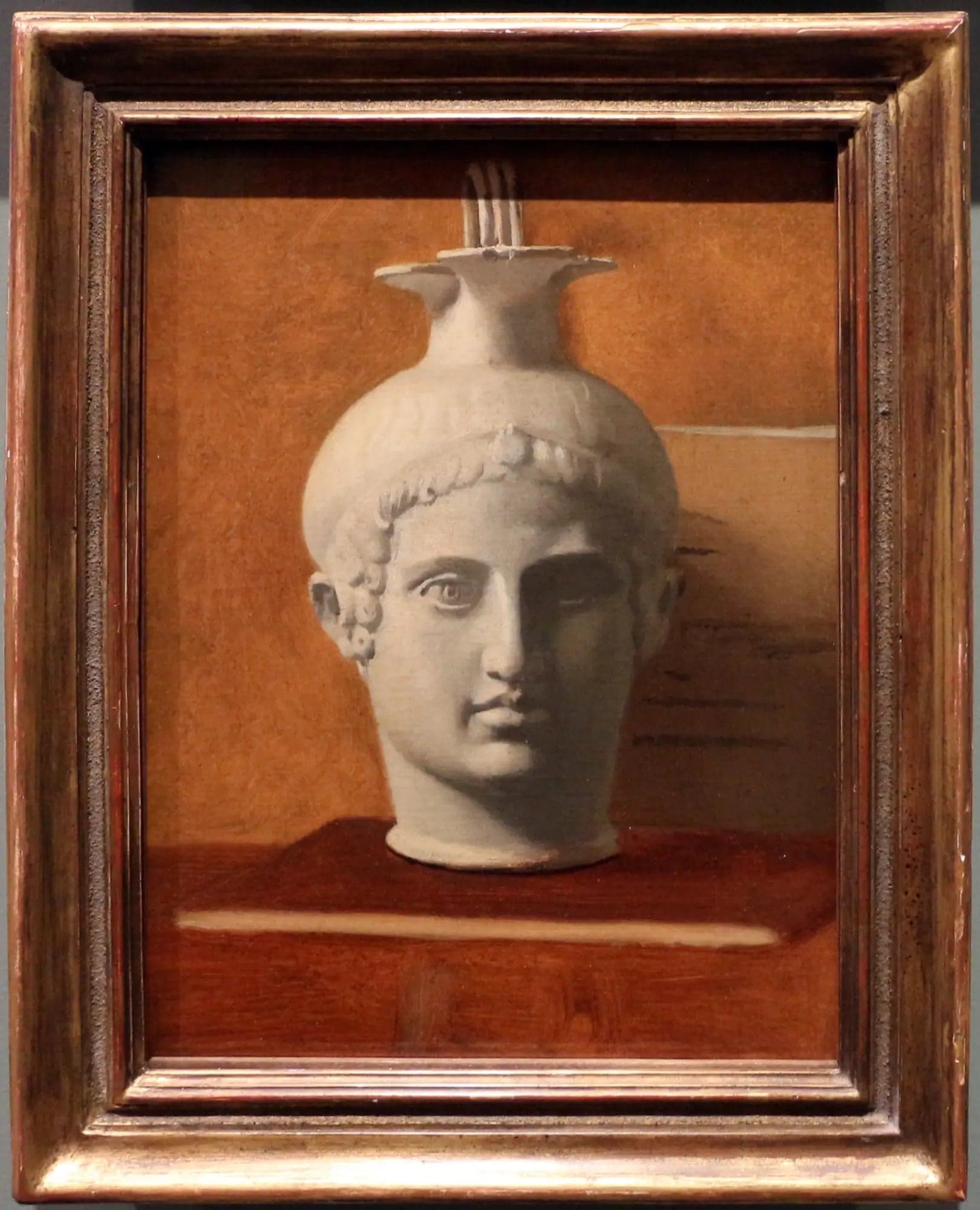 oenochoe in the shape of a young man's head