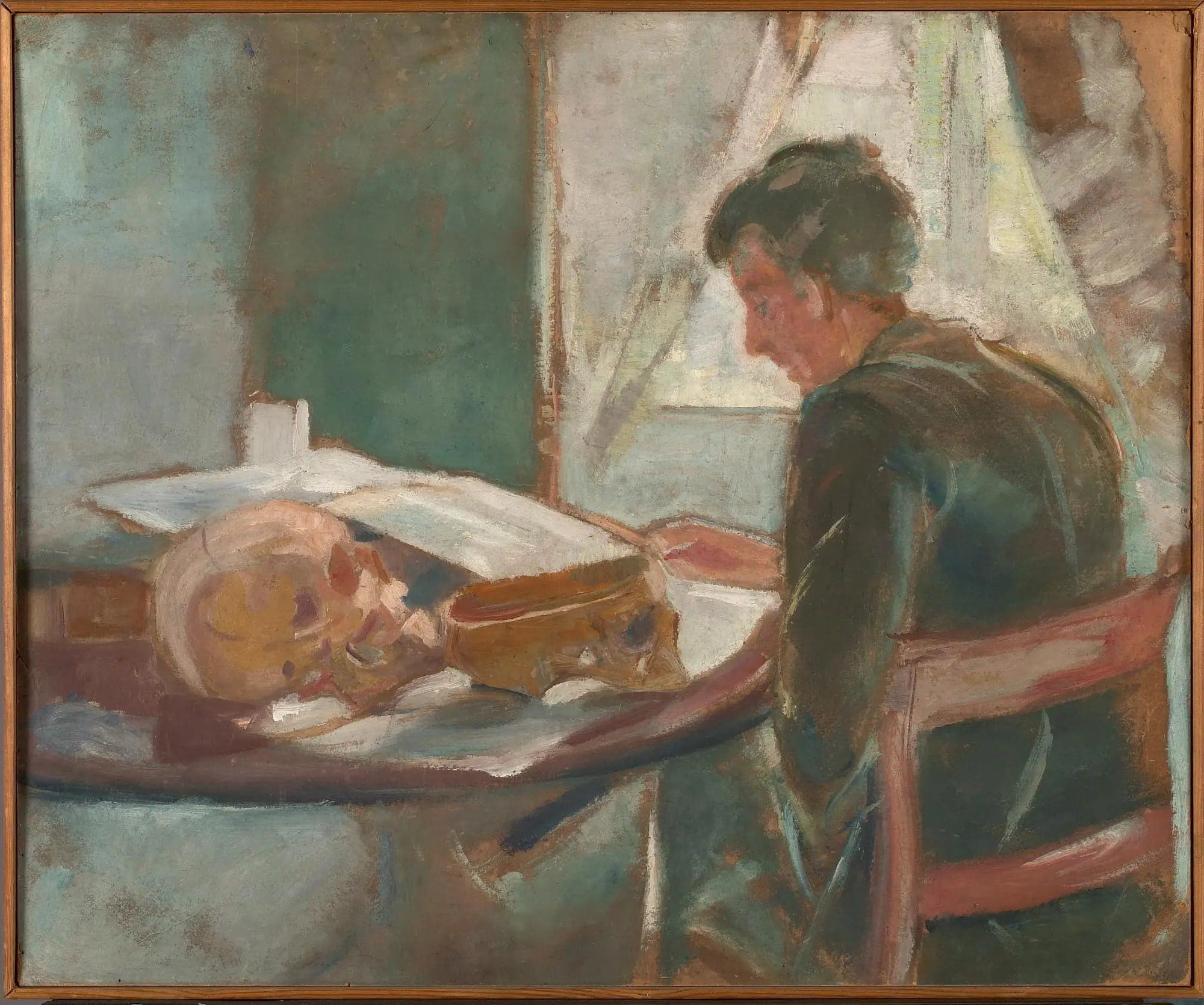 Andreas Munch studying anatomy