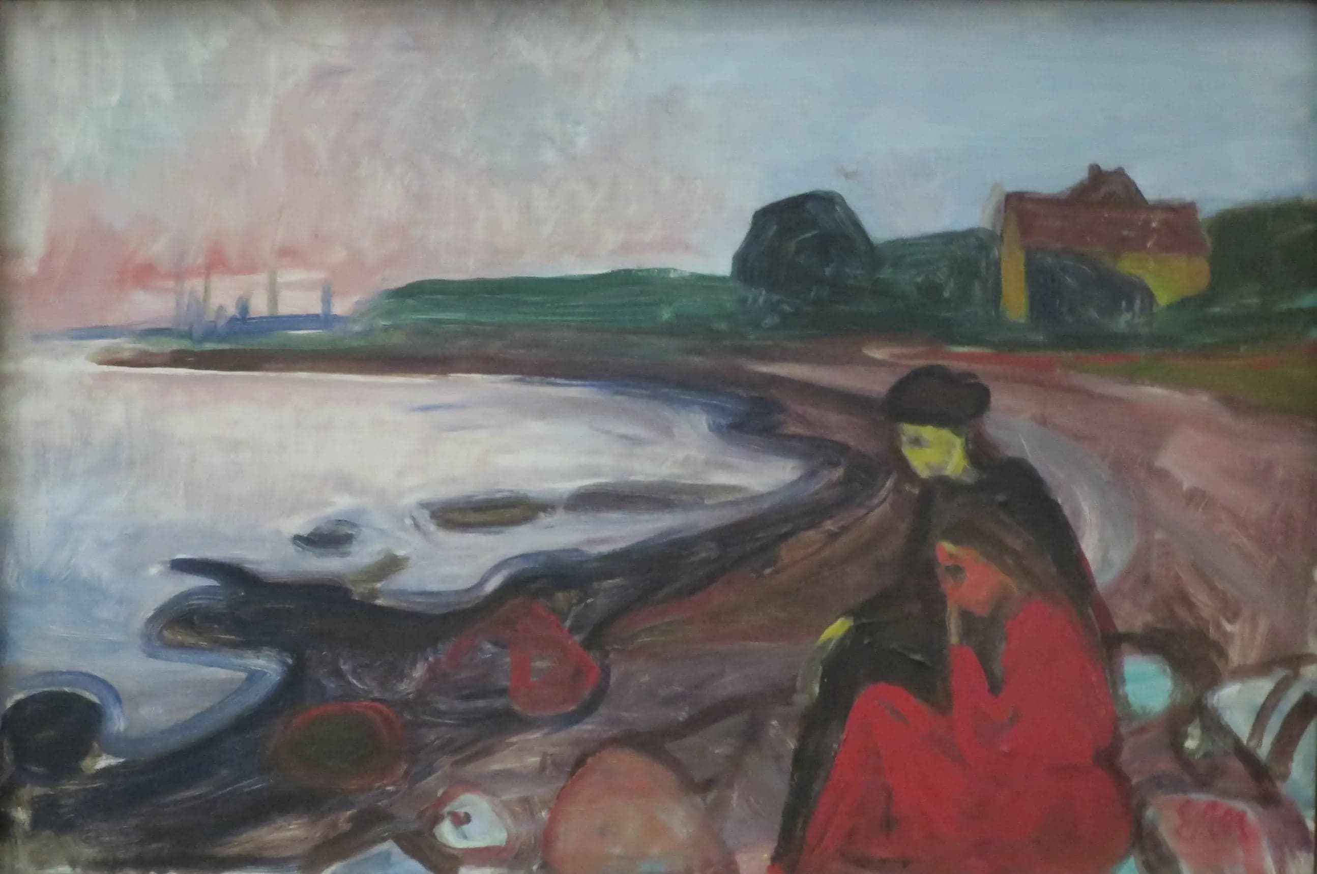 Beach with Two Women Sitting