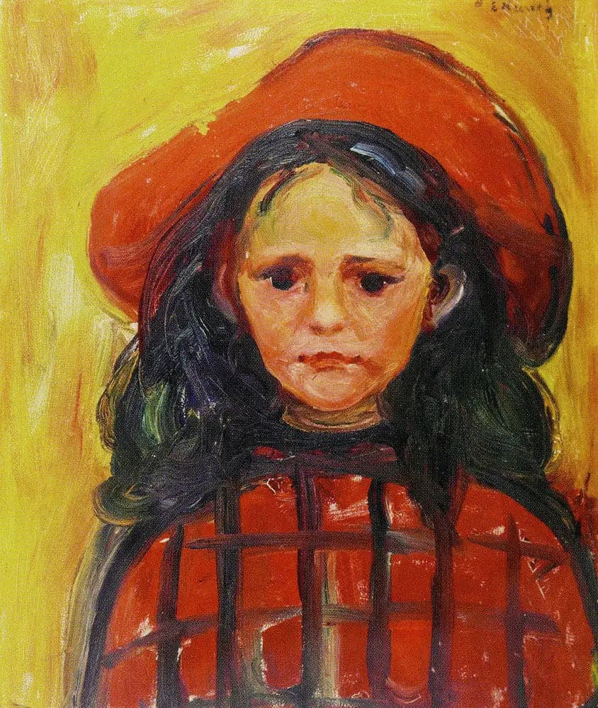 Girl in a Red Dress and Red Hat