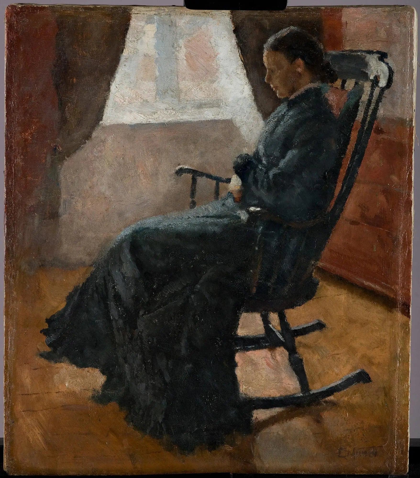 Karen Bjølstad in a rocking chair