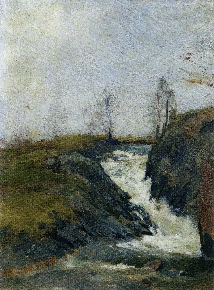 Landscape with a Small Waterfall