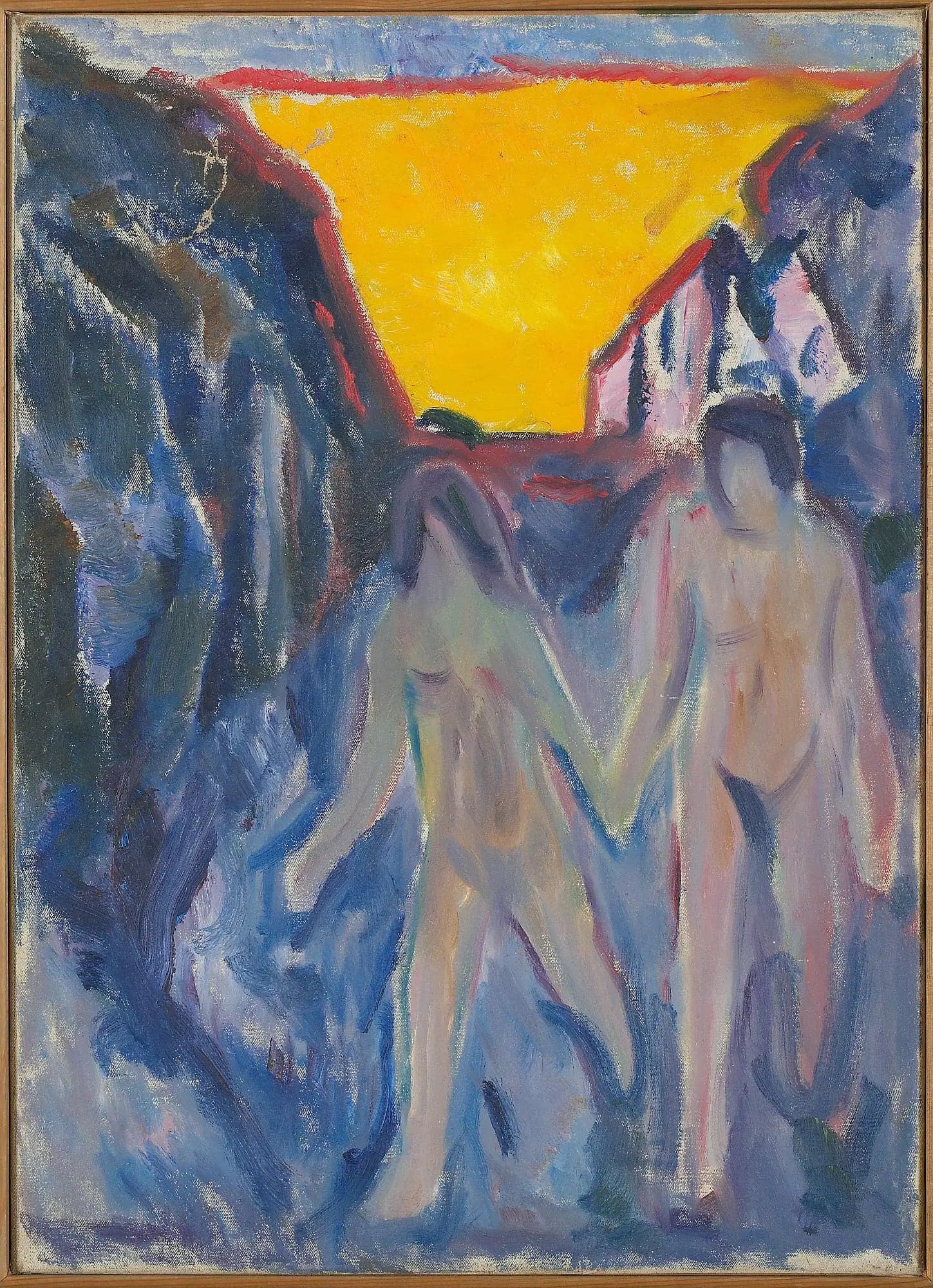 Man and Woman Nude, Walking