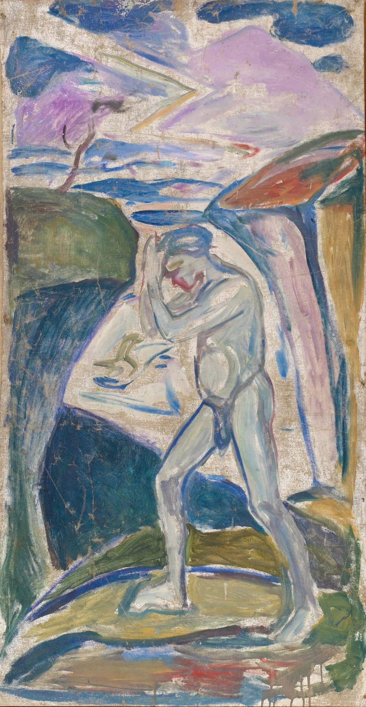 Nude Man in a Rocky Landscape