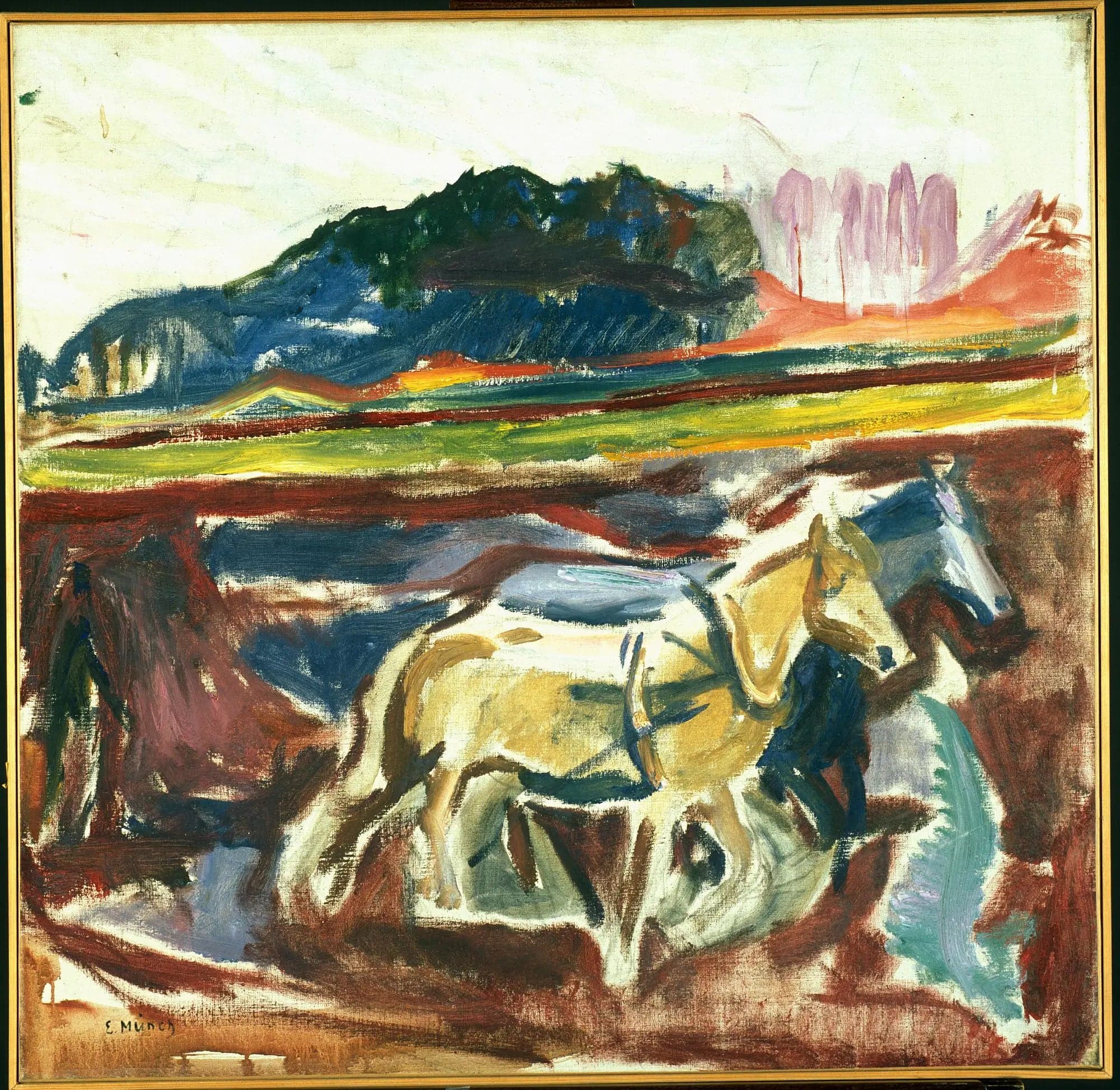 Plowing Horses