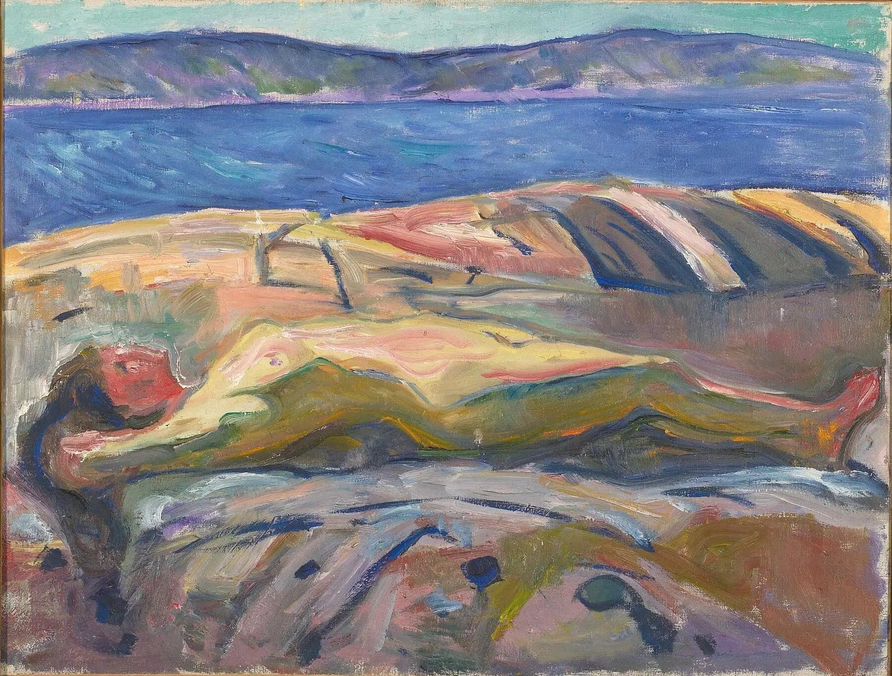 Reclining Nude on the Rocks