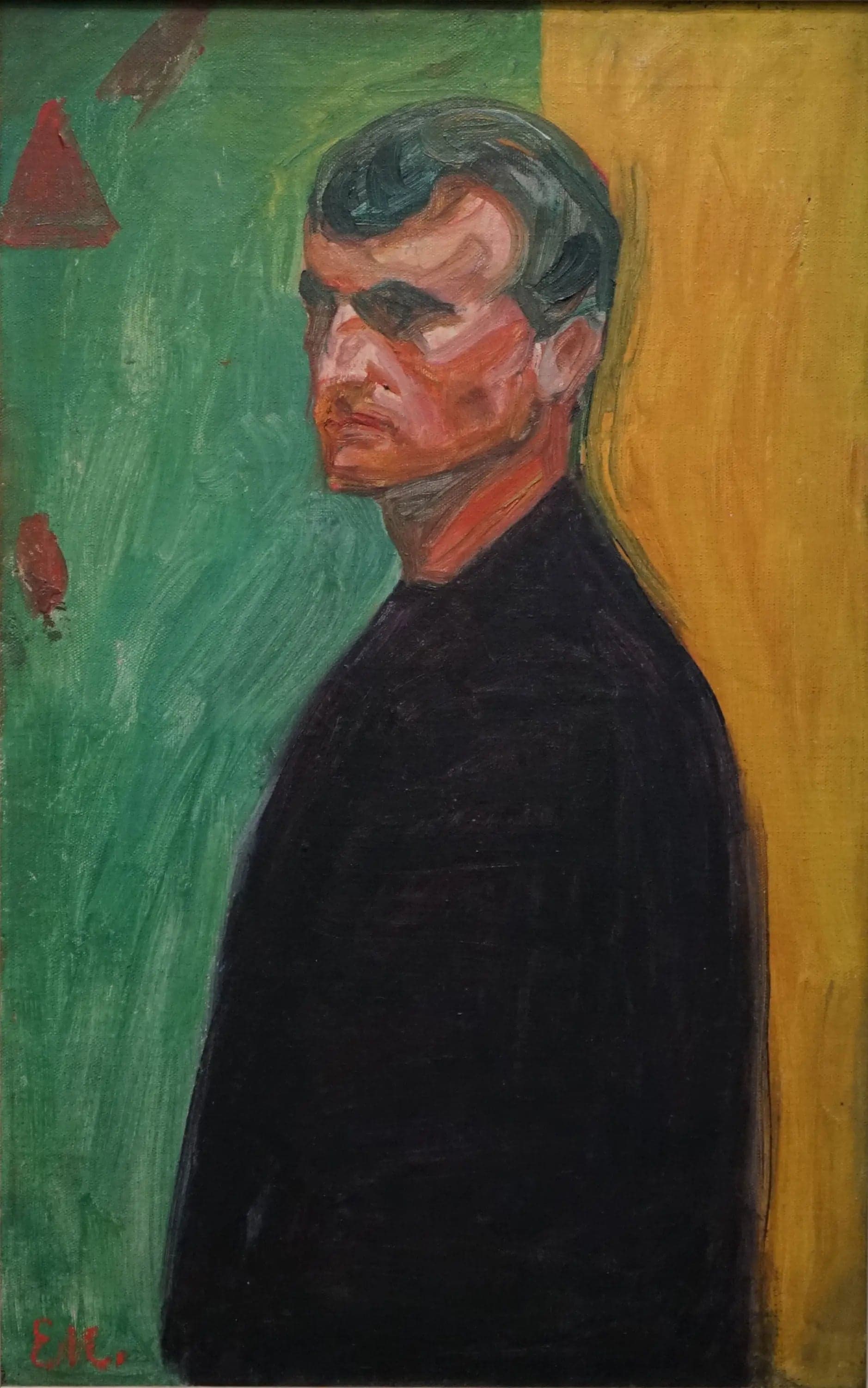 Self-Portrait on a Bicolored Background