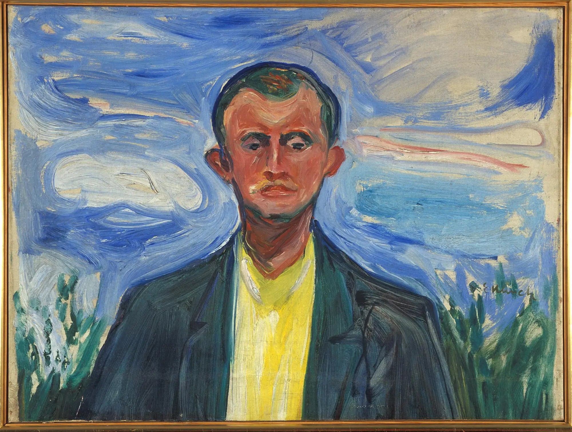 Self-Portrait on a Blue Sky