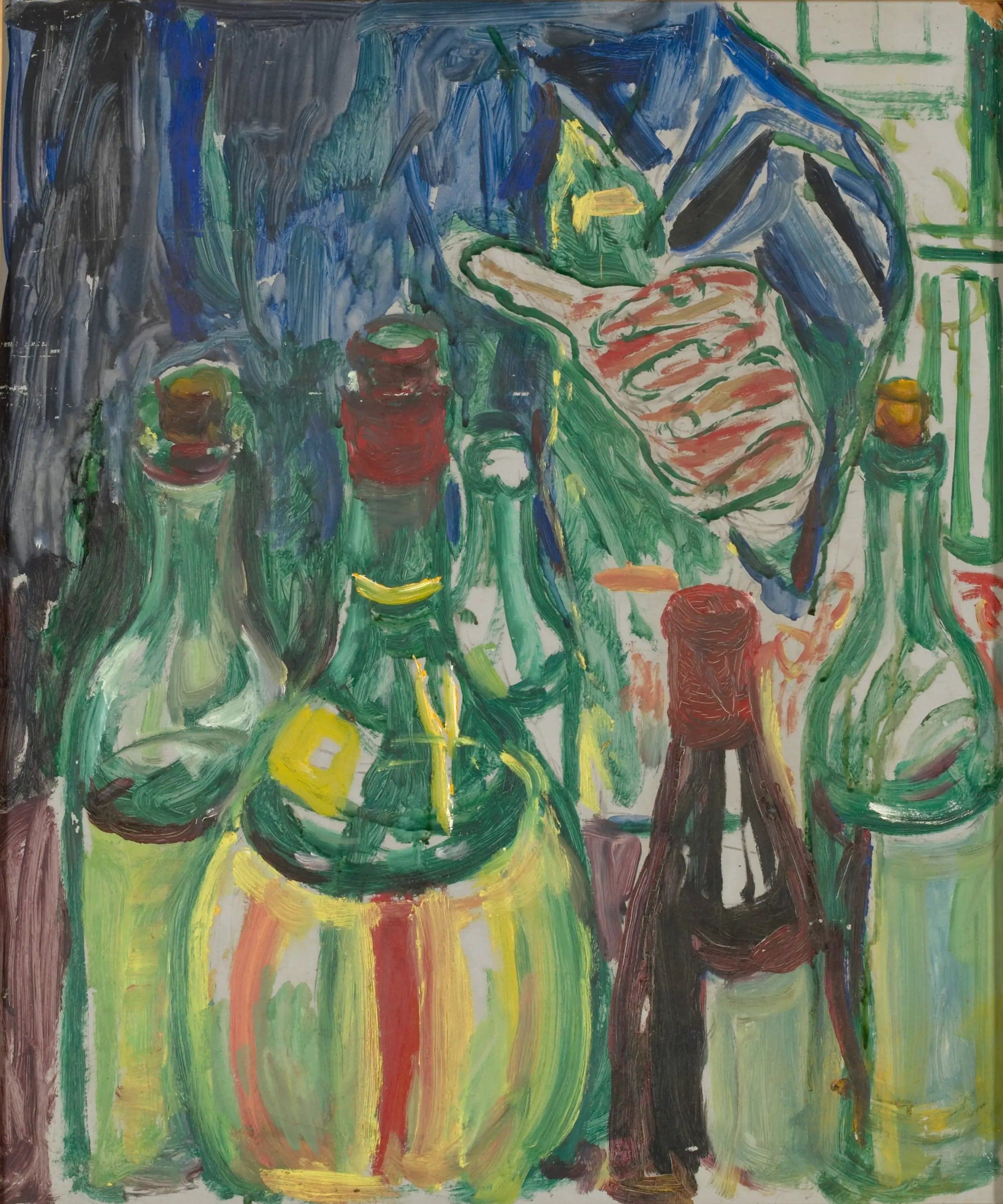 The main reaching for bottles