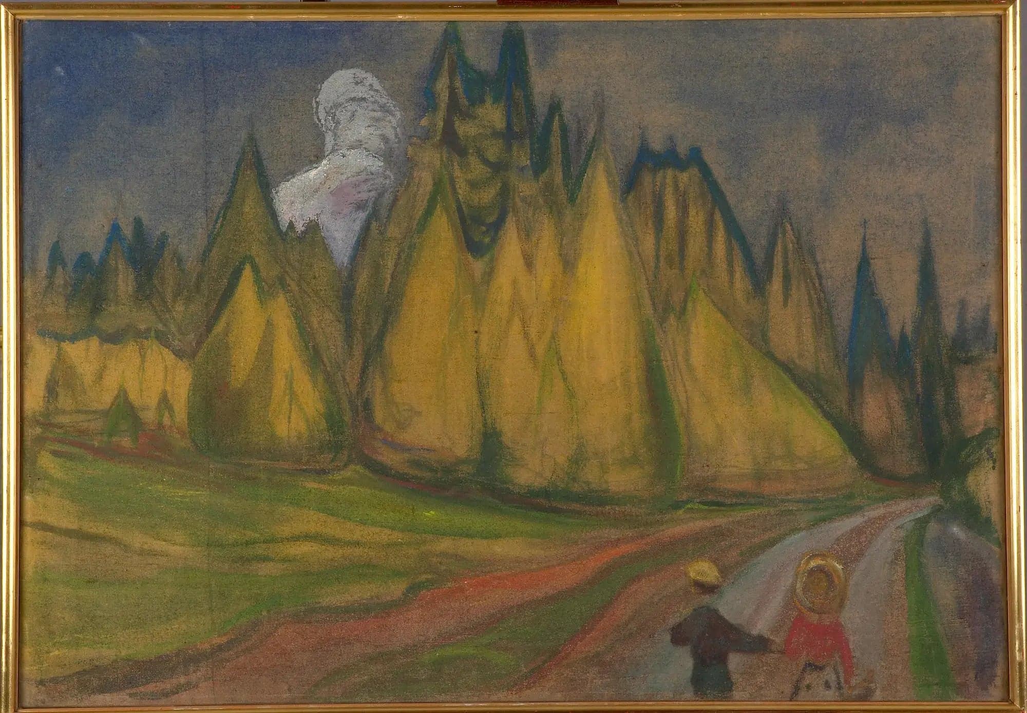 Two Children on the Path to the Enchanted Forest