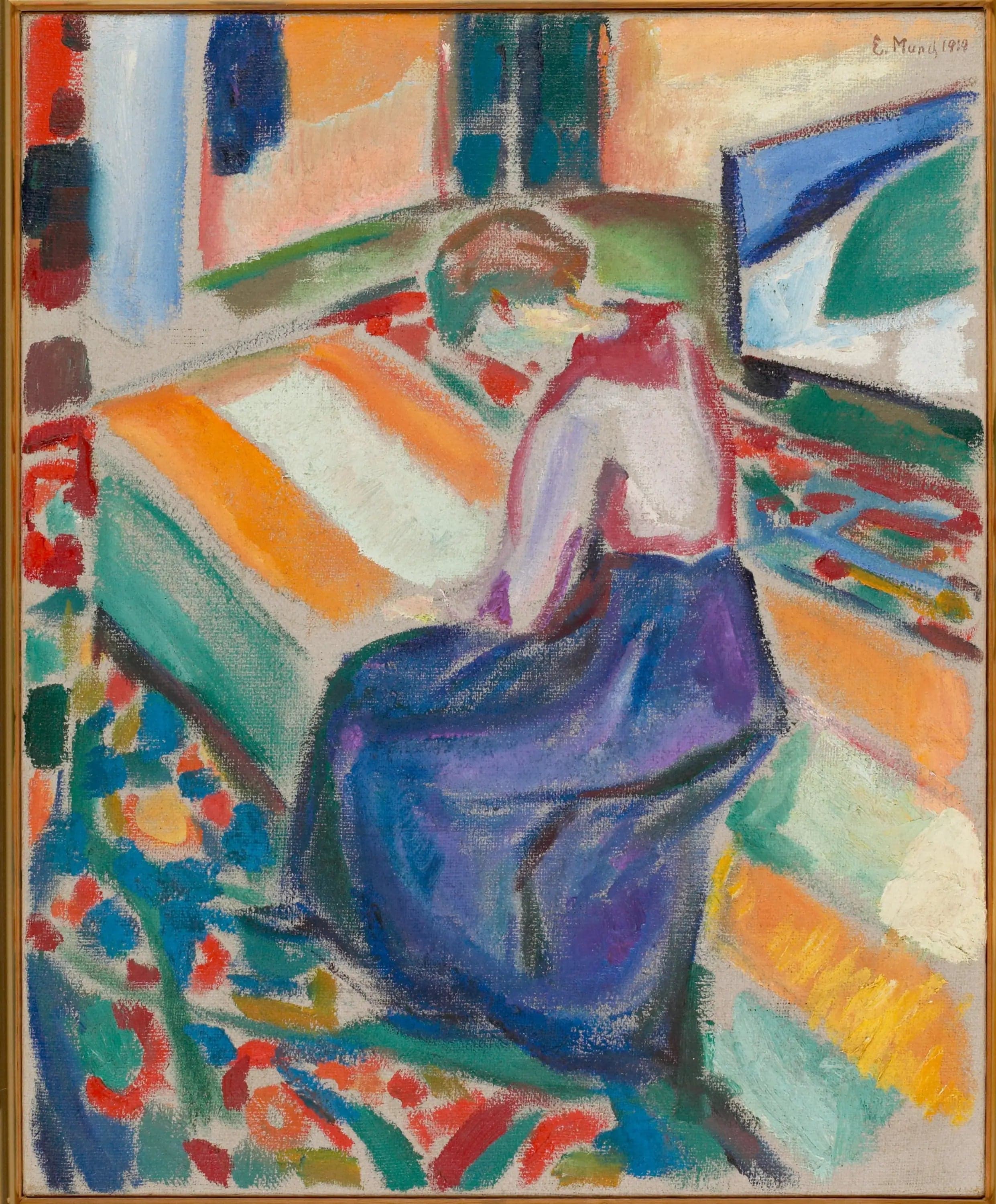 Woman Sitting in a Carriage