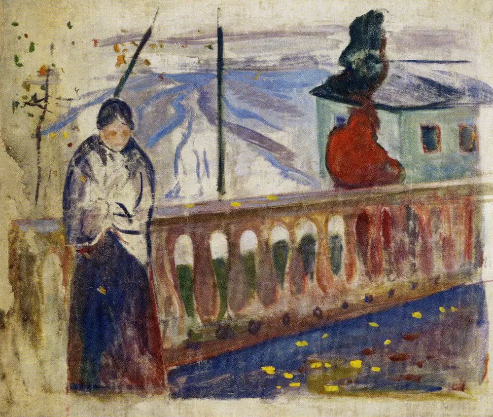 Woman by the Balustrade