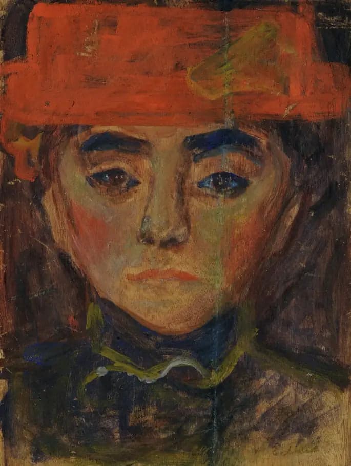 Woman with a Red Hat