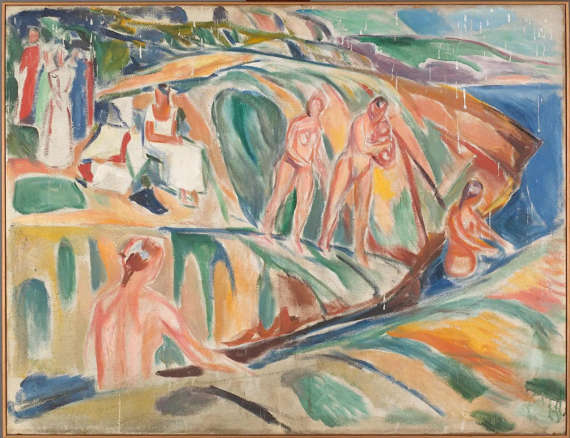 Women Sunbathing on the Rocks