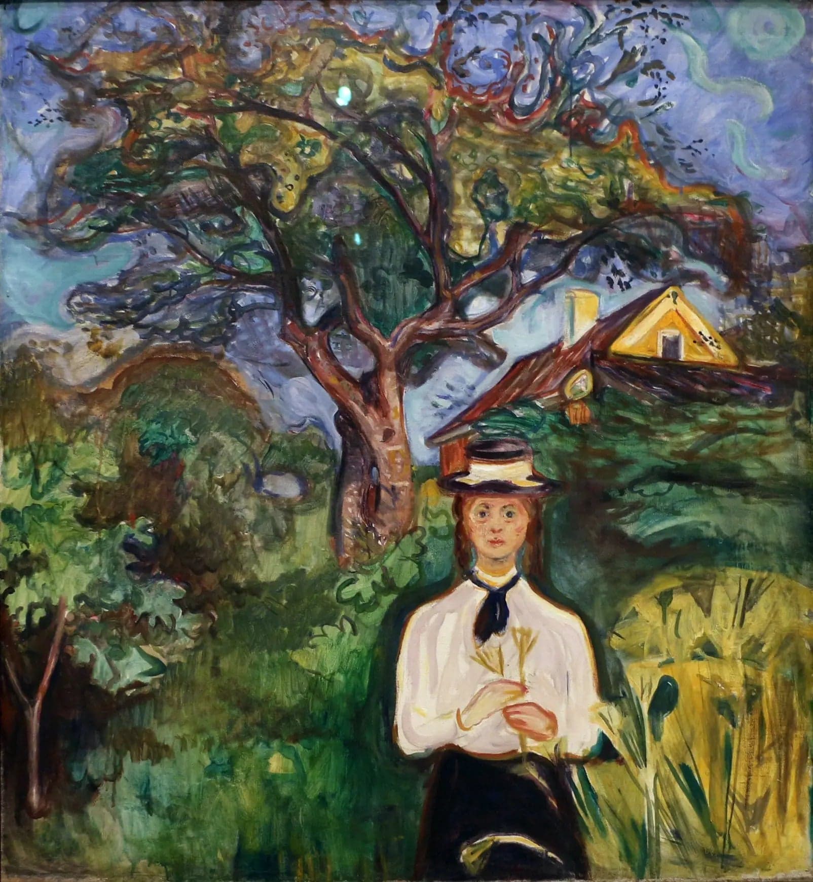 Young Woman under an Apple Tree