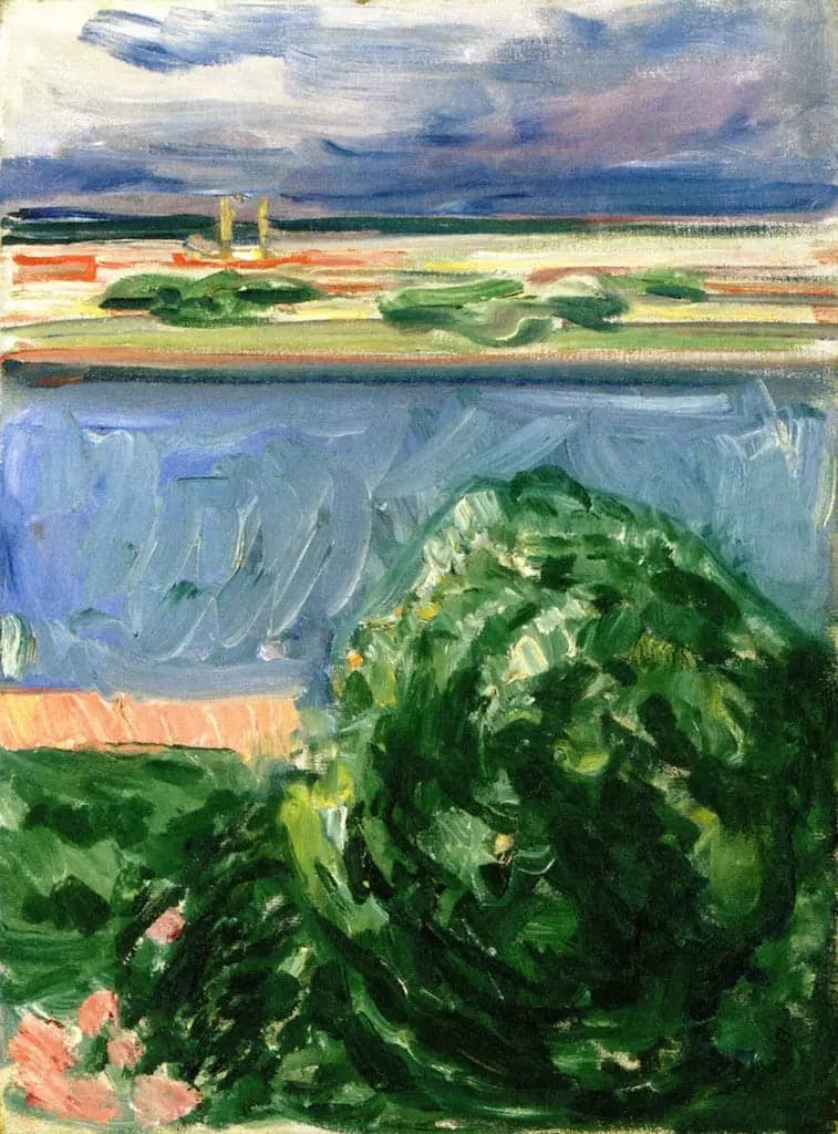 canal with black clouds