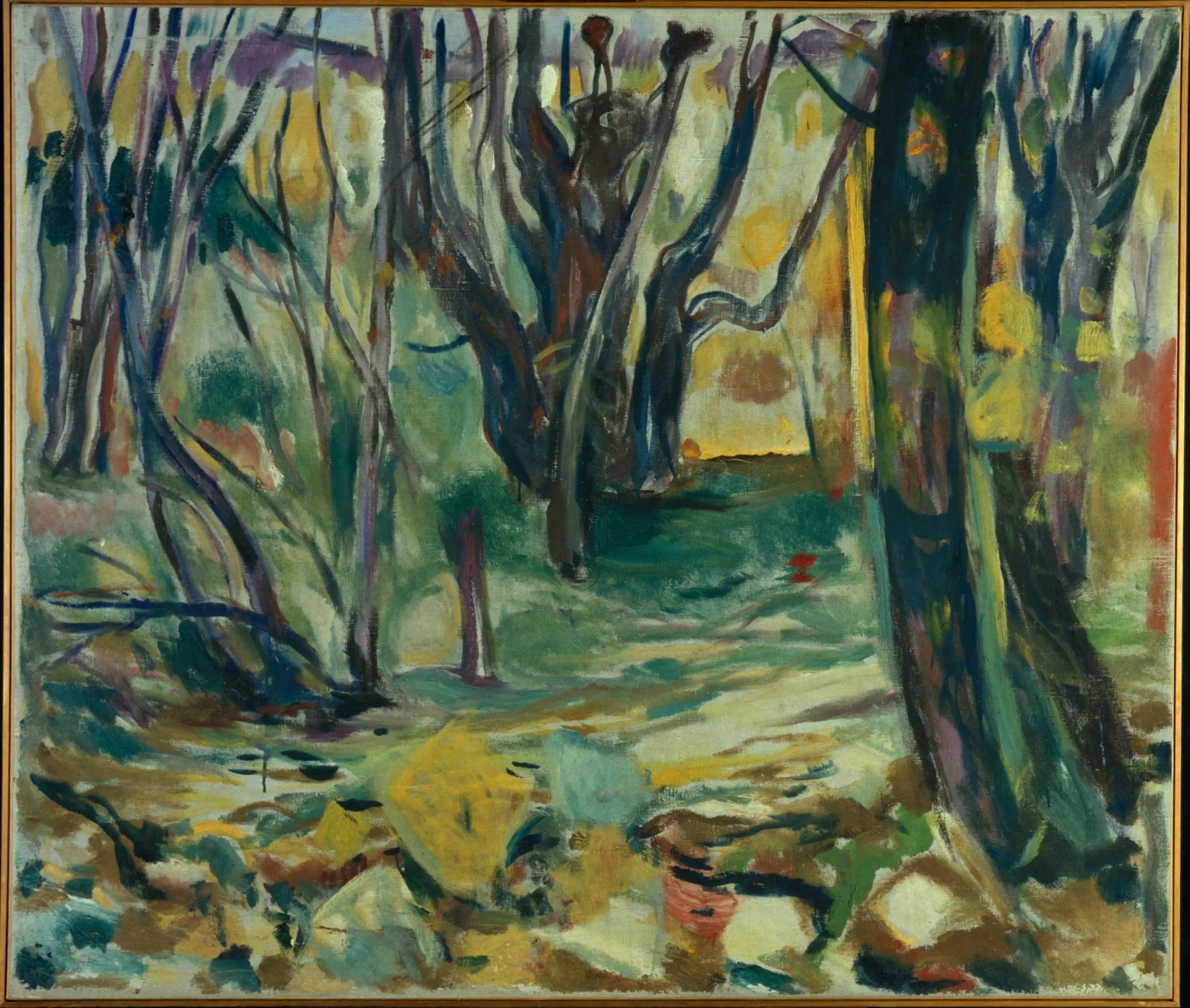 elm forest in autumn