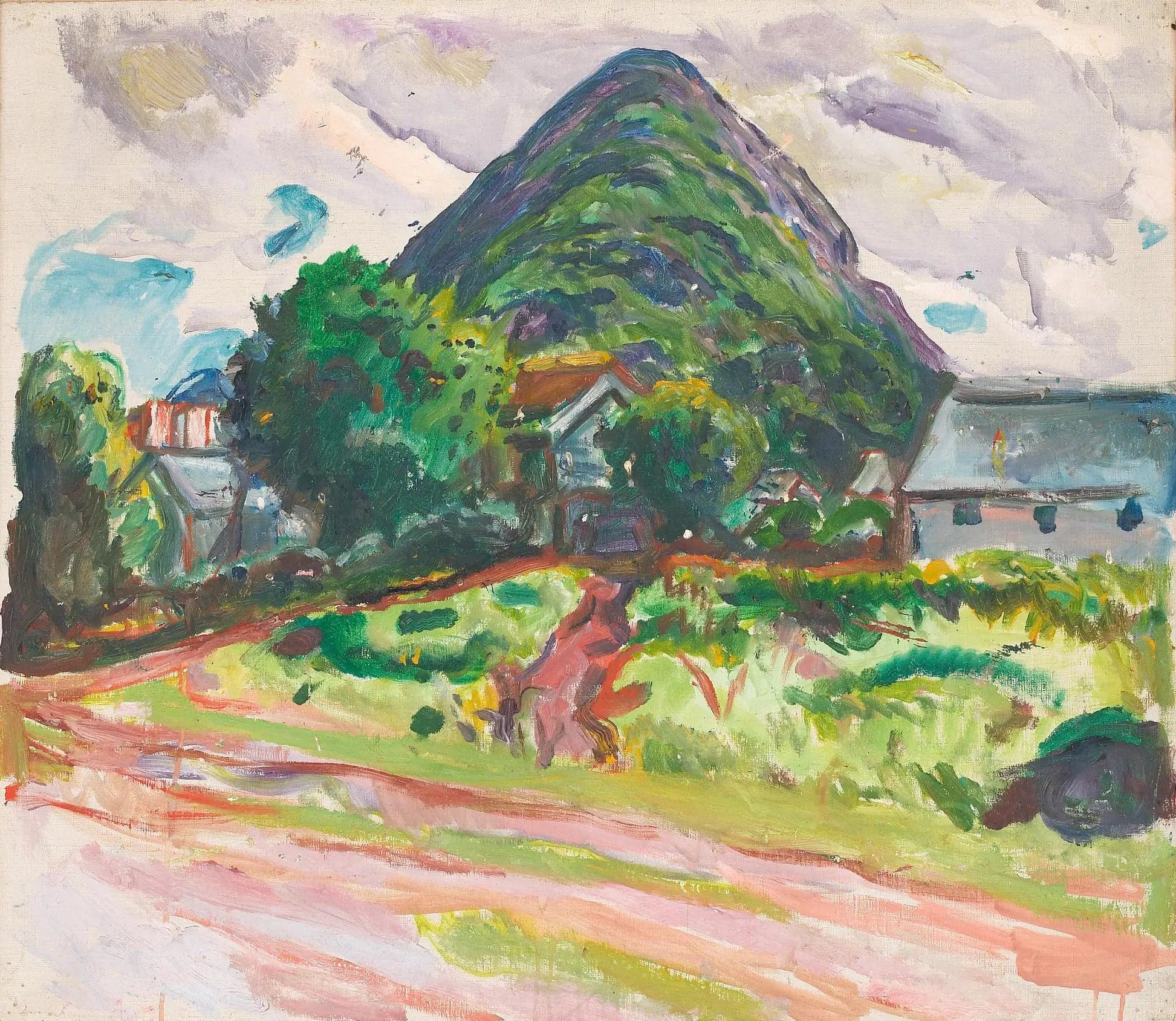 house and mountains in the background