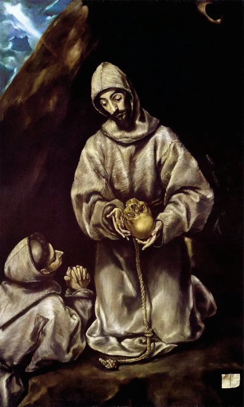Saint François and Brother Léon Meditating on Death