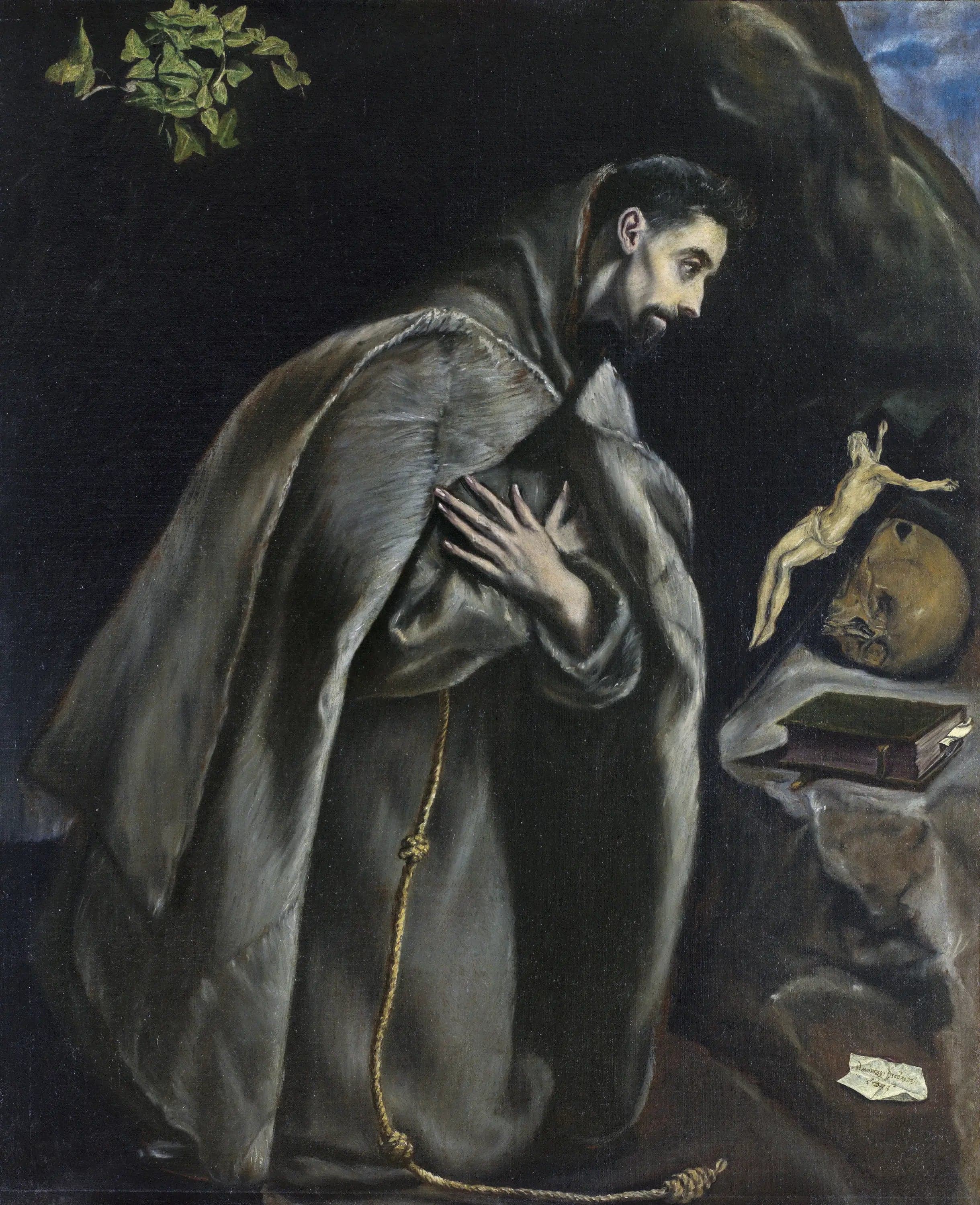 Saint François en prière devant le Crucifix