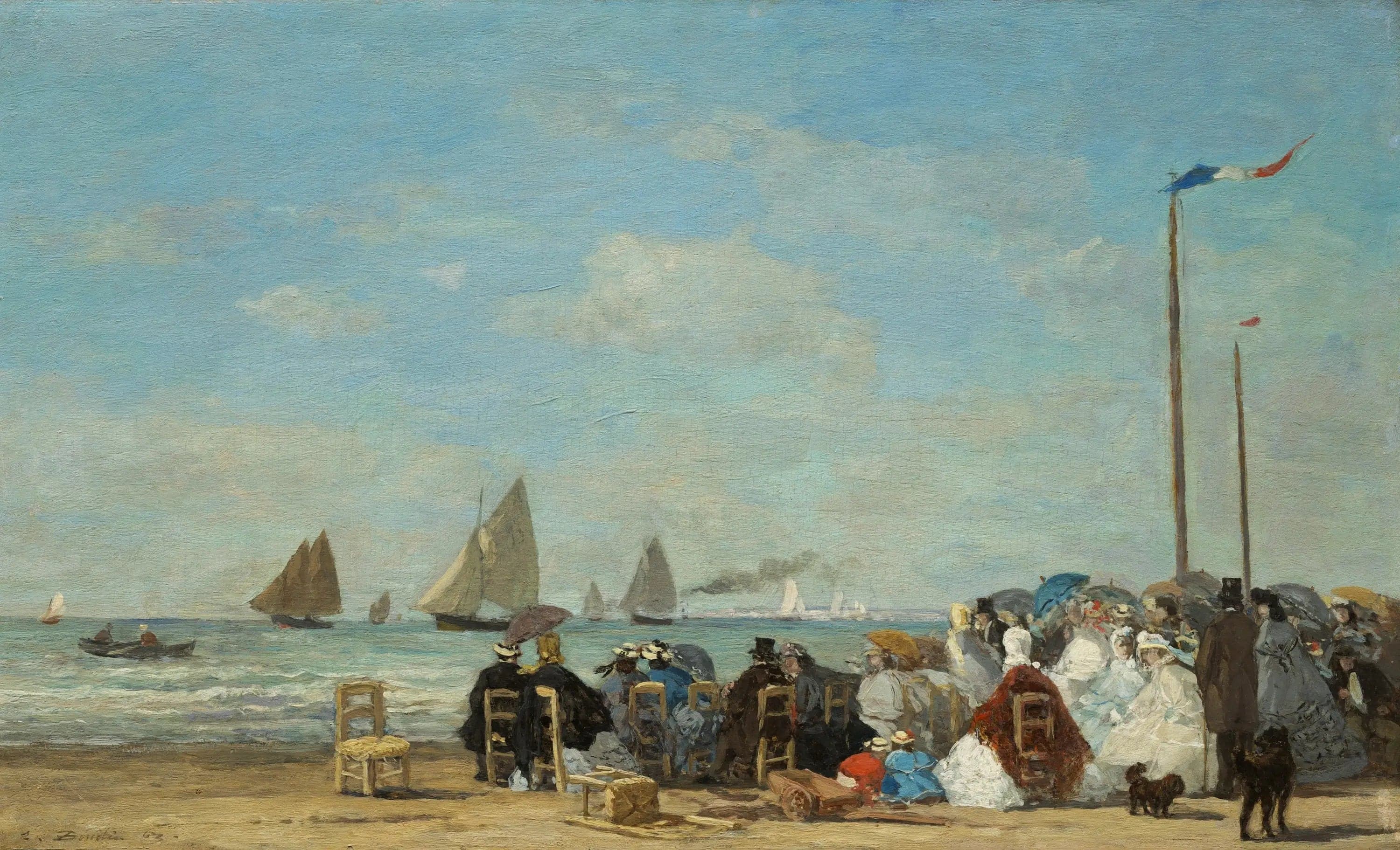 Beach Scene at Trouville