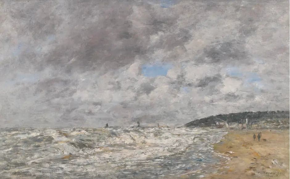 Deauville, the shore in rough weather