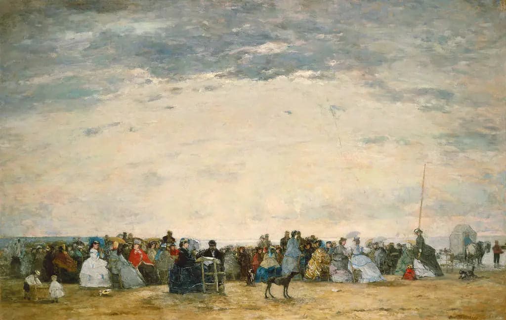 Holidaymakers on the Beach at Trouville