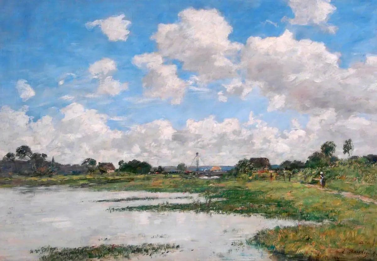 Landscape, River Touques, Normandy