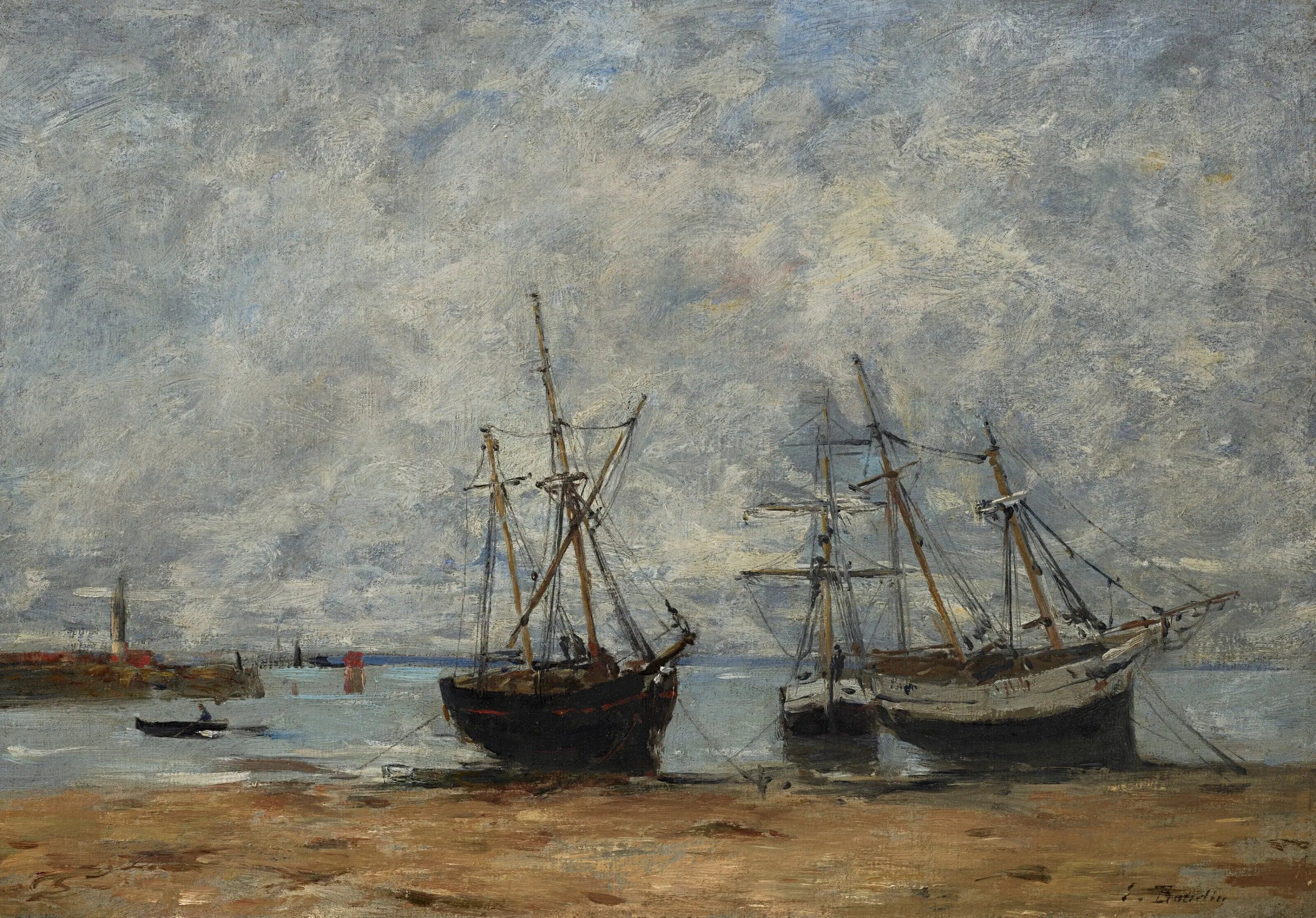 Portrieux, the port at low tide