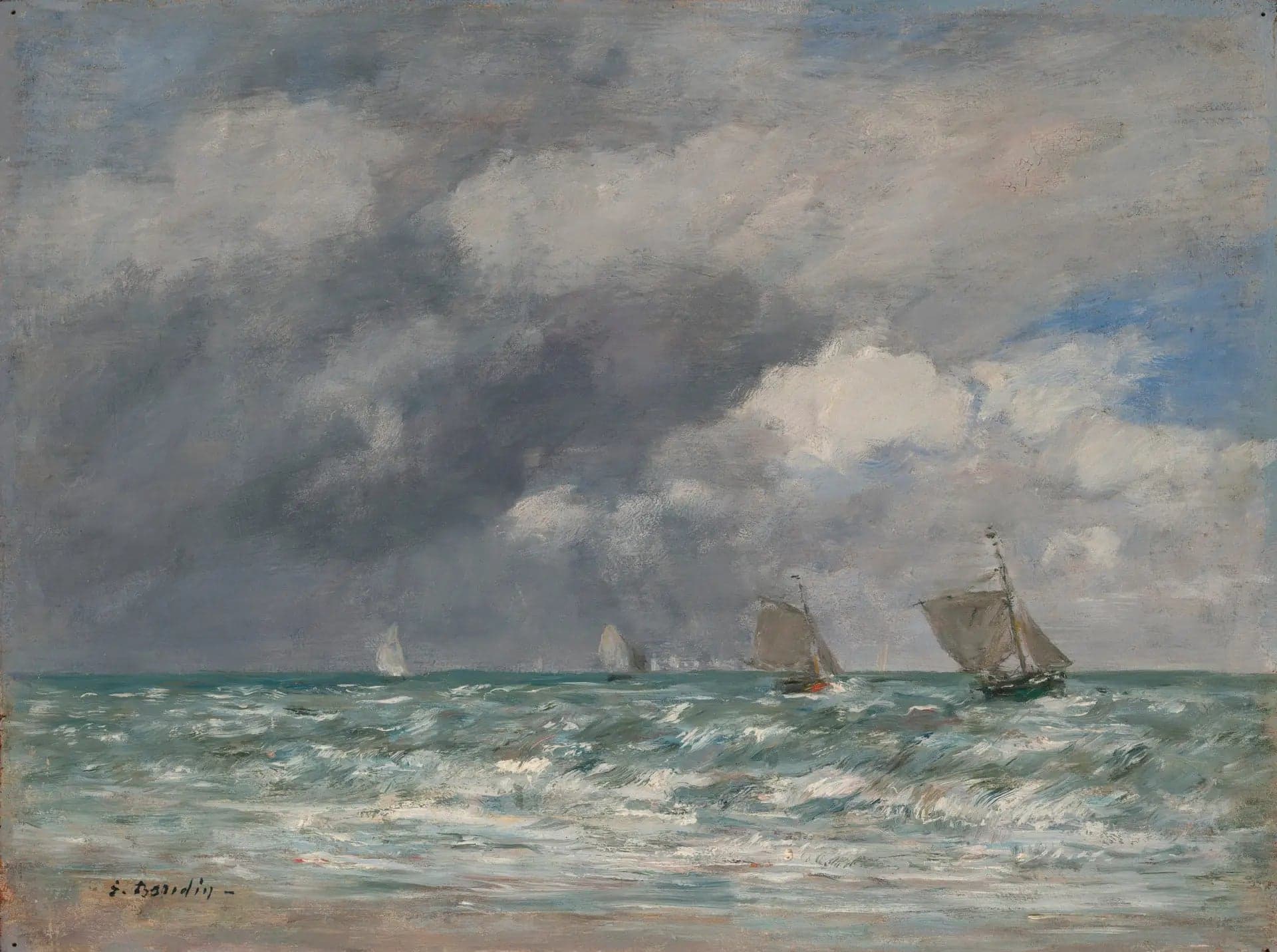 Sailboats in Front of Trouville