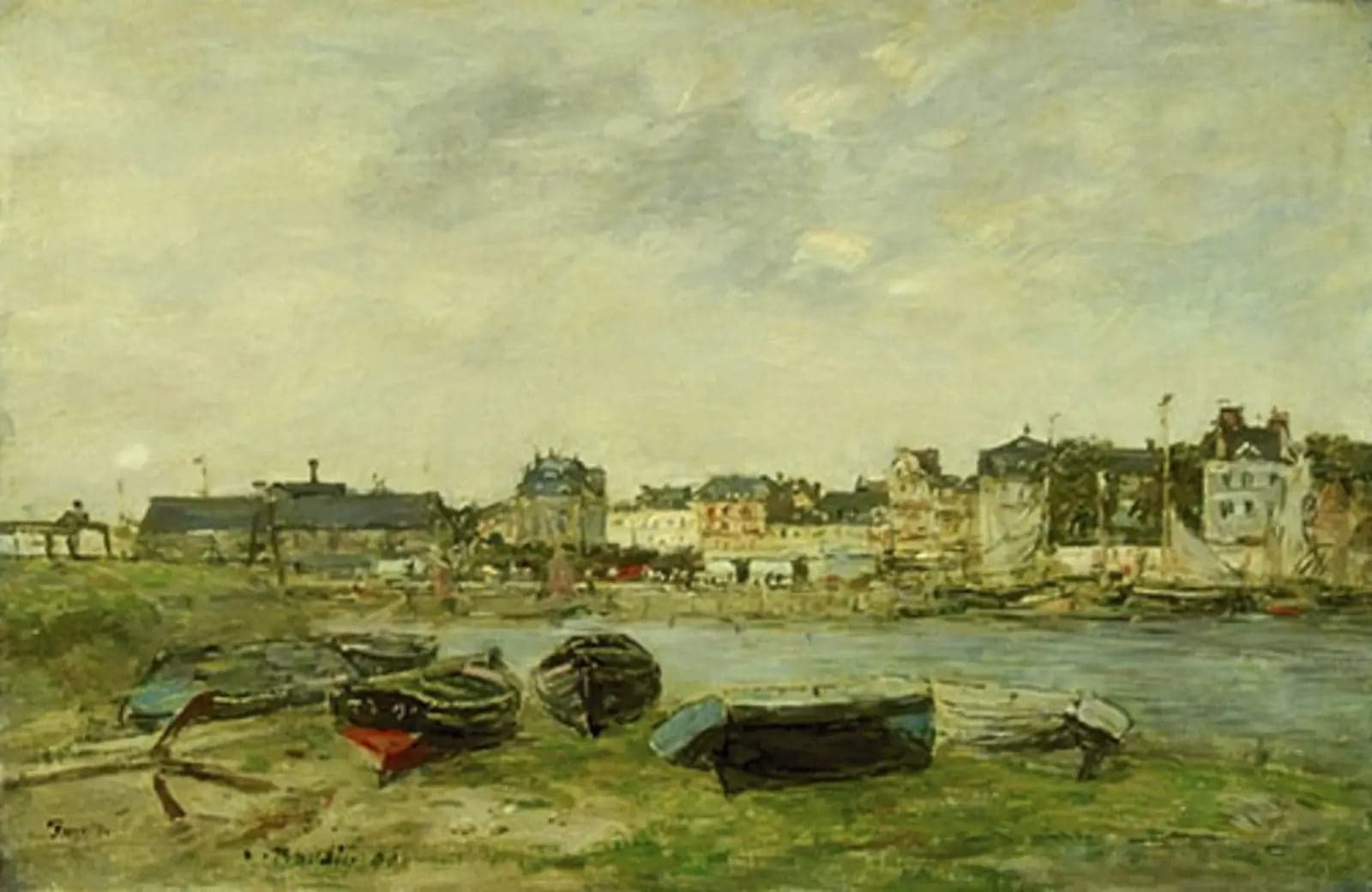 Trouville, the harbor at low tide