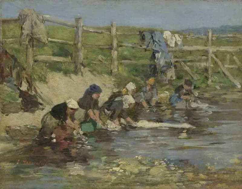 Washerwomen by a Stream