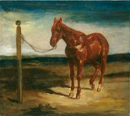 A Horse Hitched to a Post