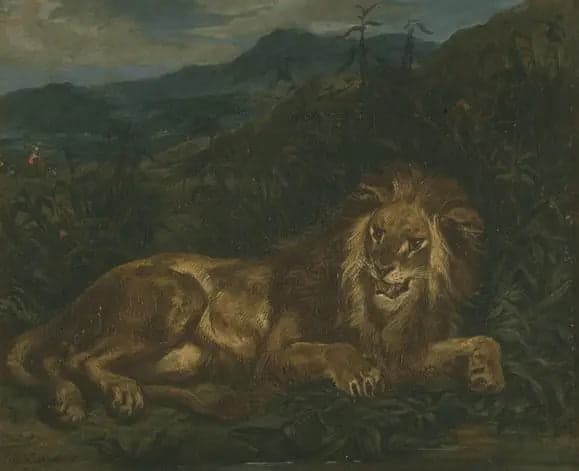 A Lion at the Spring