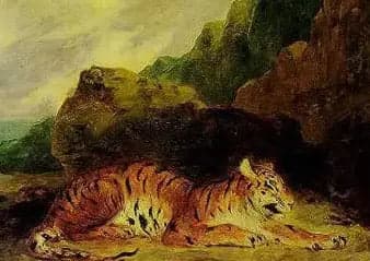A Tiger Near Its Den