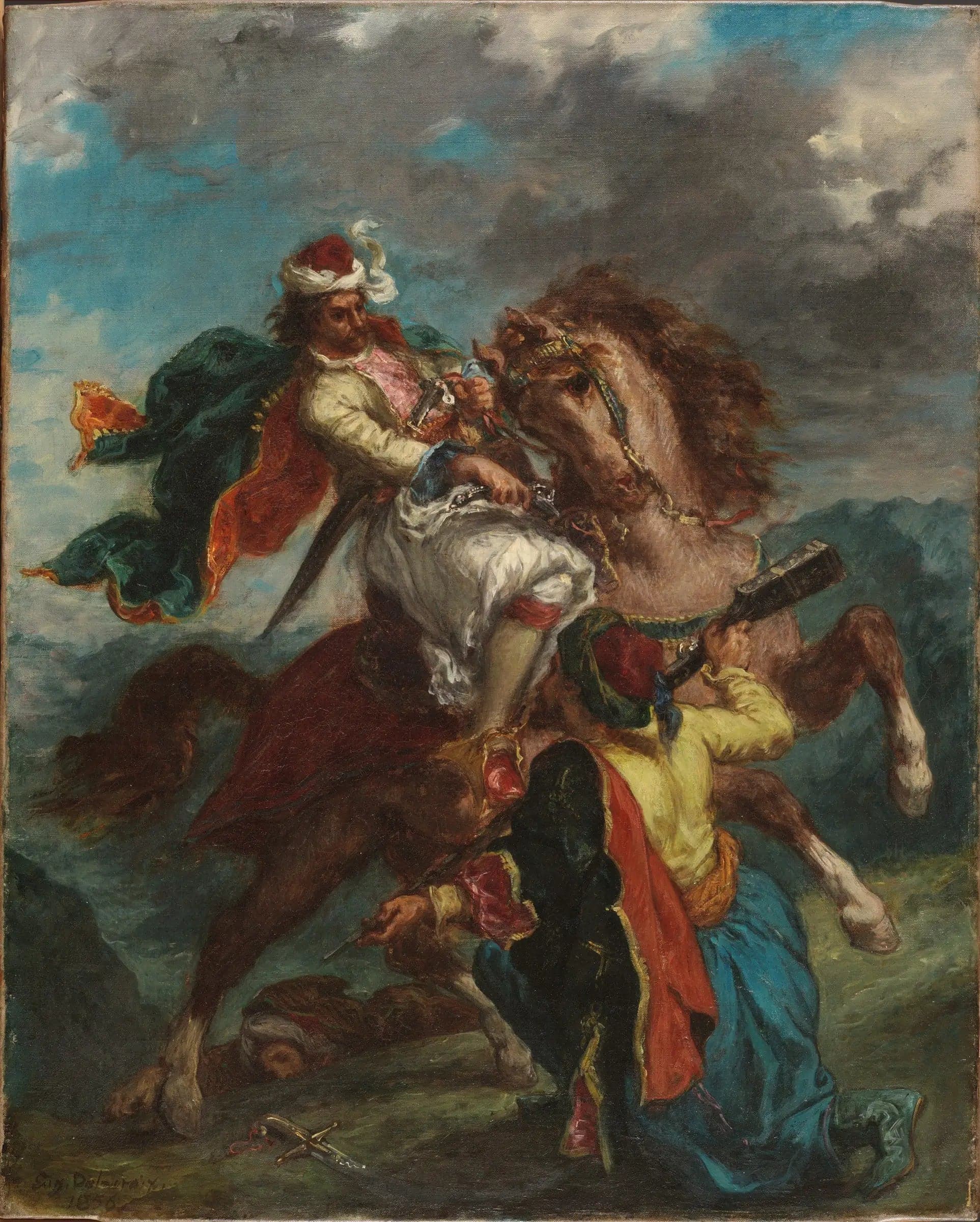 A Turk Approaches a Greek Horseman