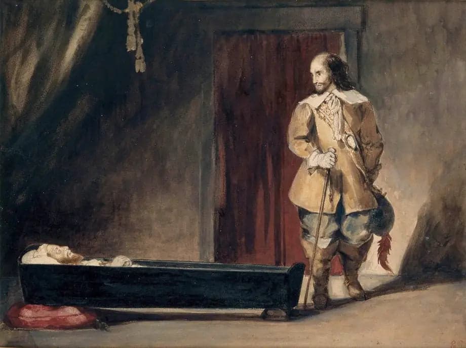 Cromwell before the coffin of Charles I