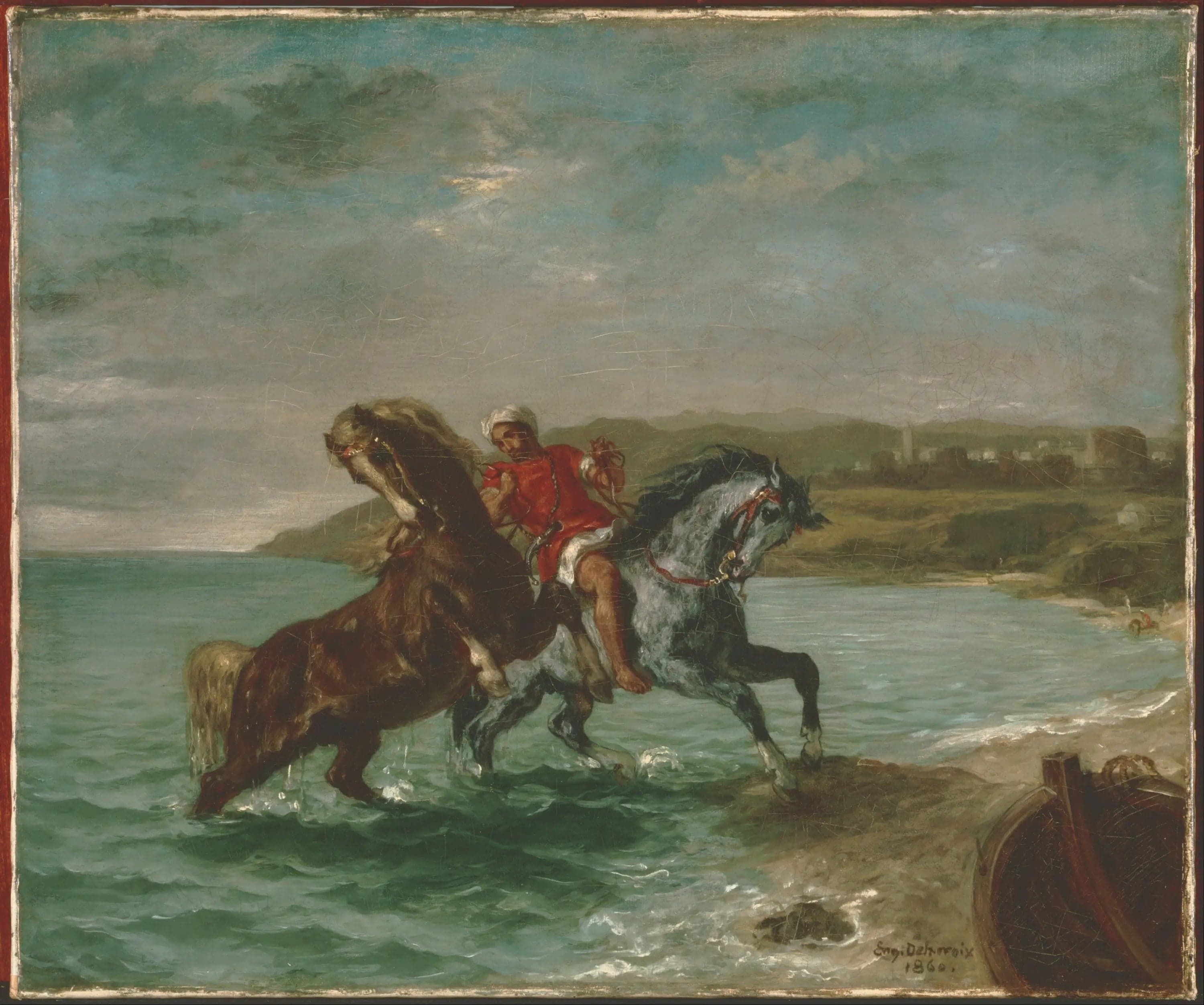 Horses Emerging from the Sea