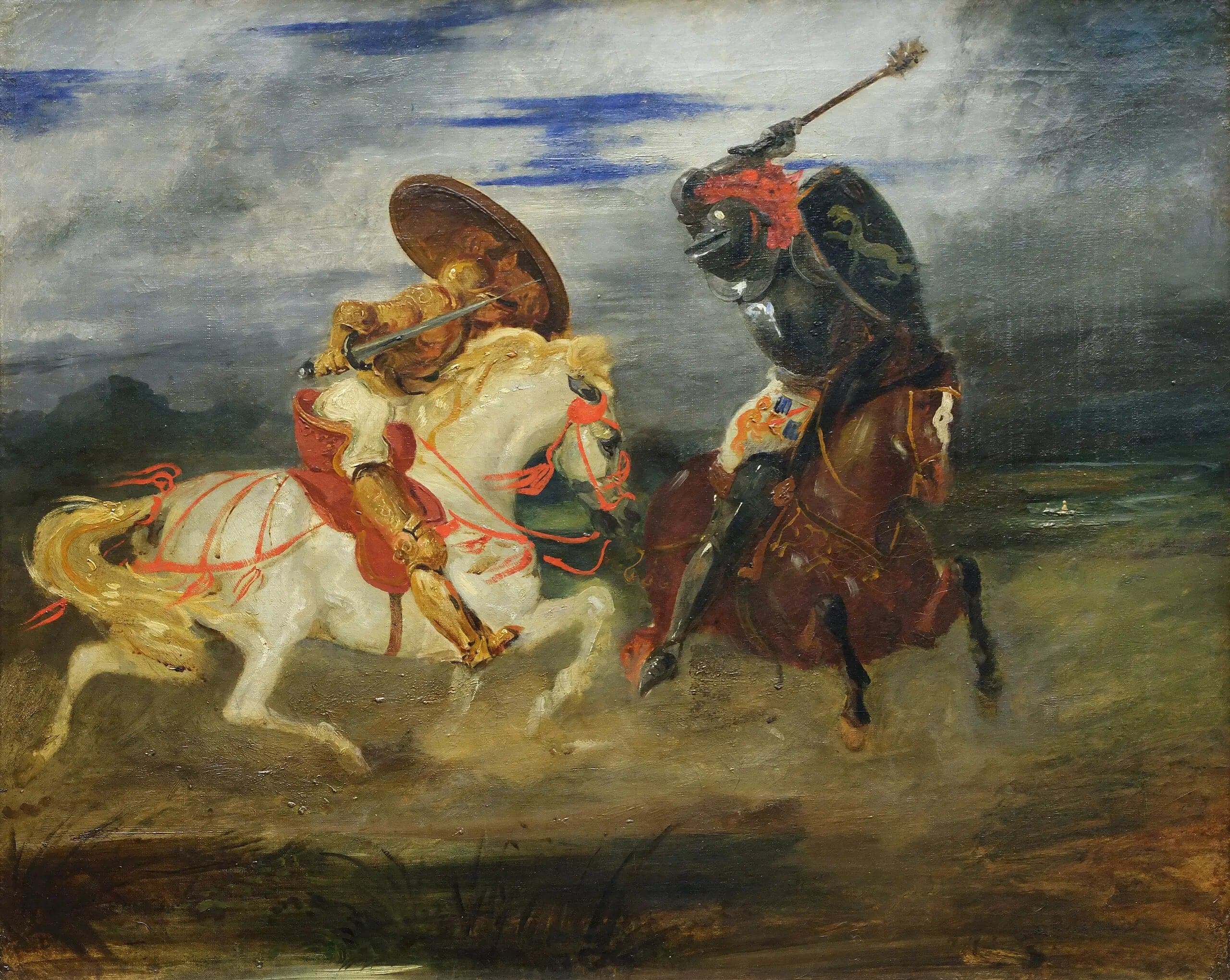 Knights Fighting in the Countryside
