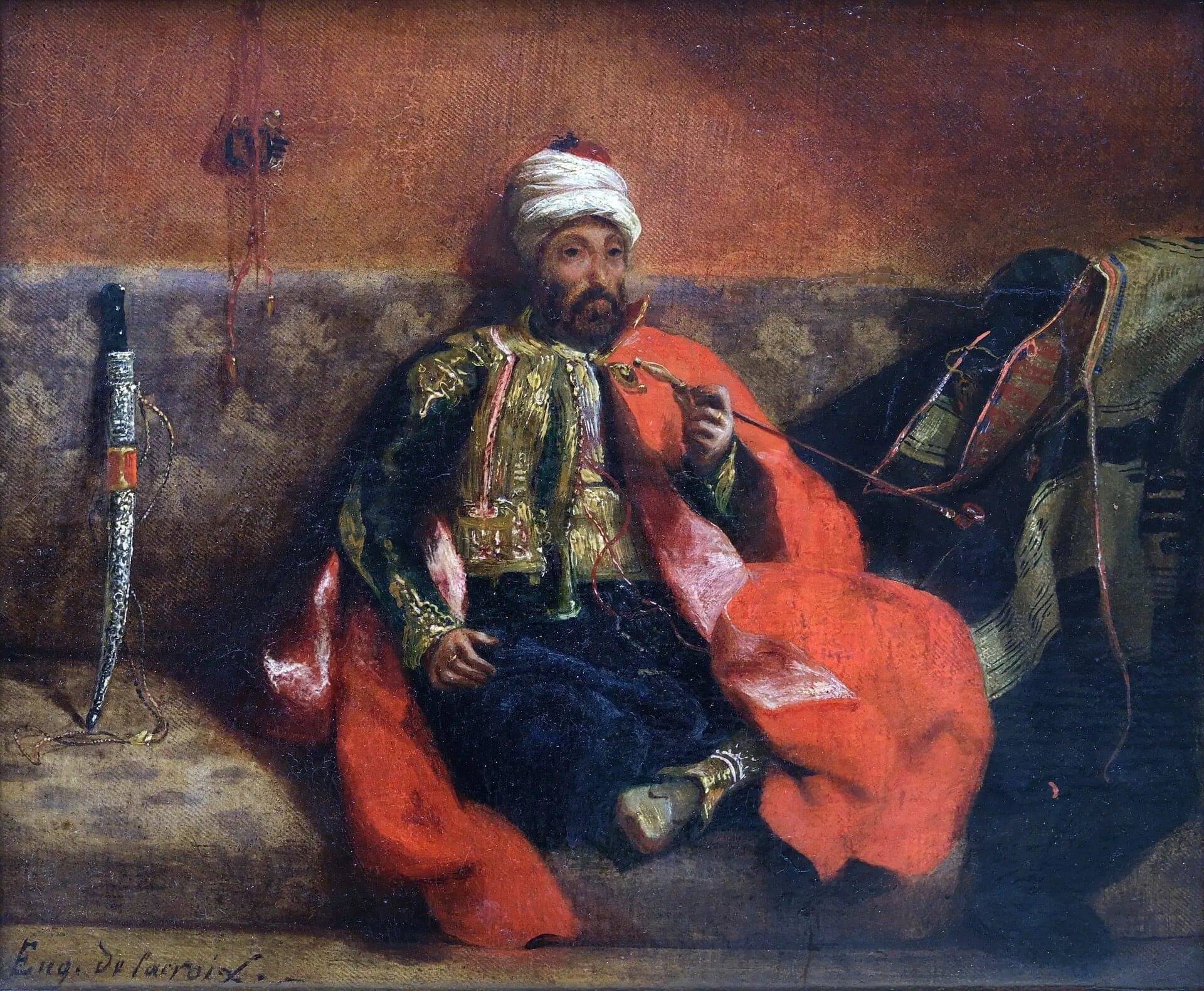 Smoking Turk, Sitting on a Sofa