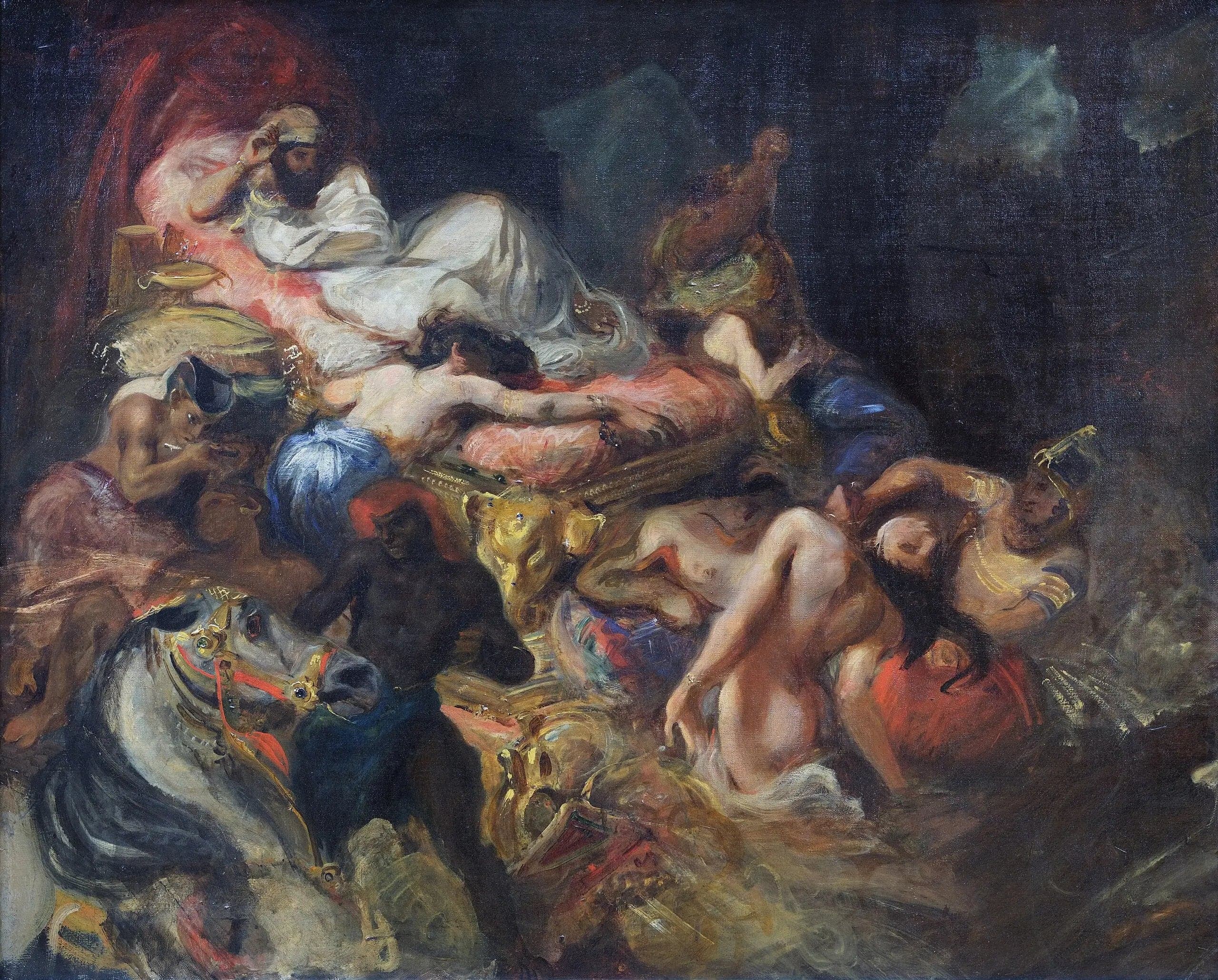 The Death of Sardanapalus, sketch