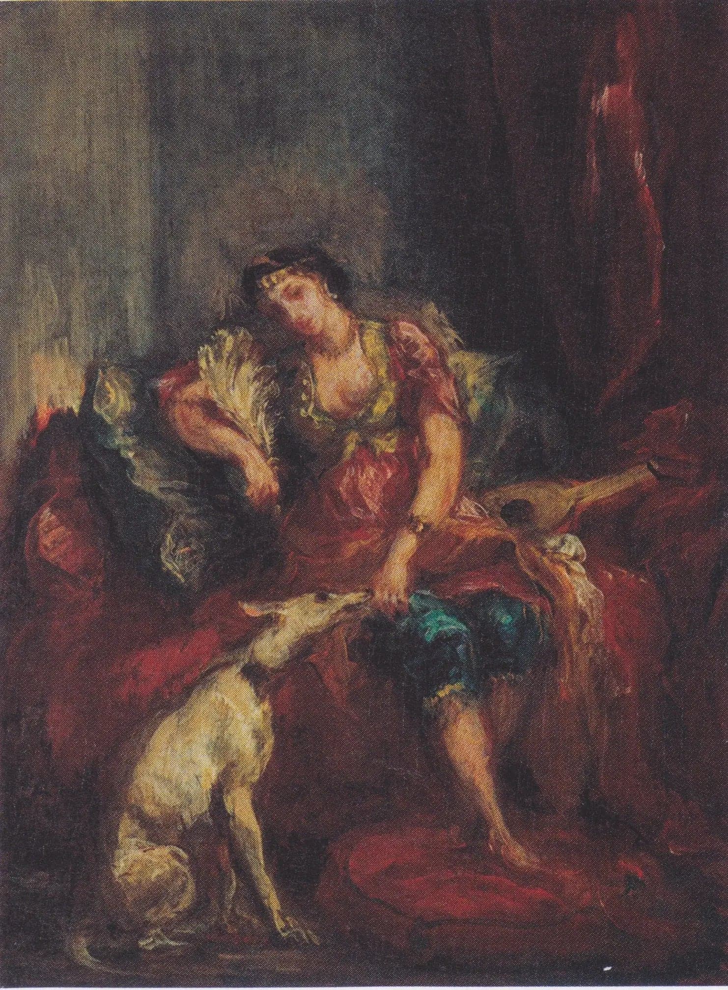 Woman of Algiers with a Greyhound