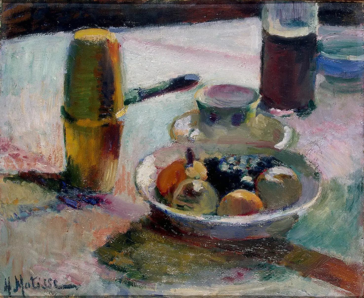 Fruits and Coffee Pot