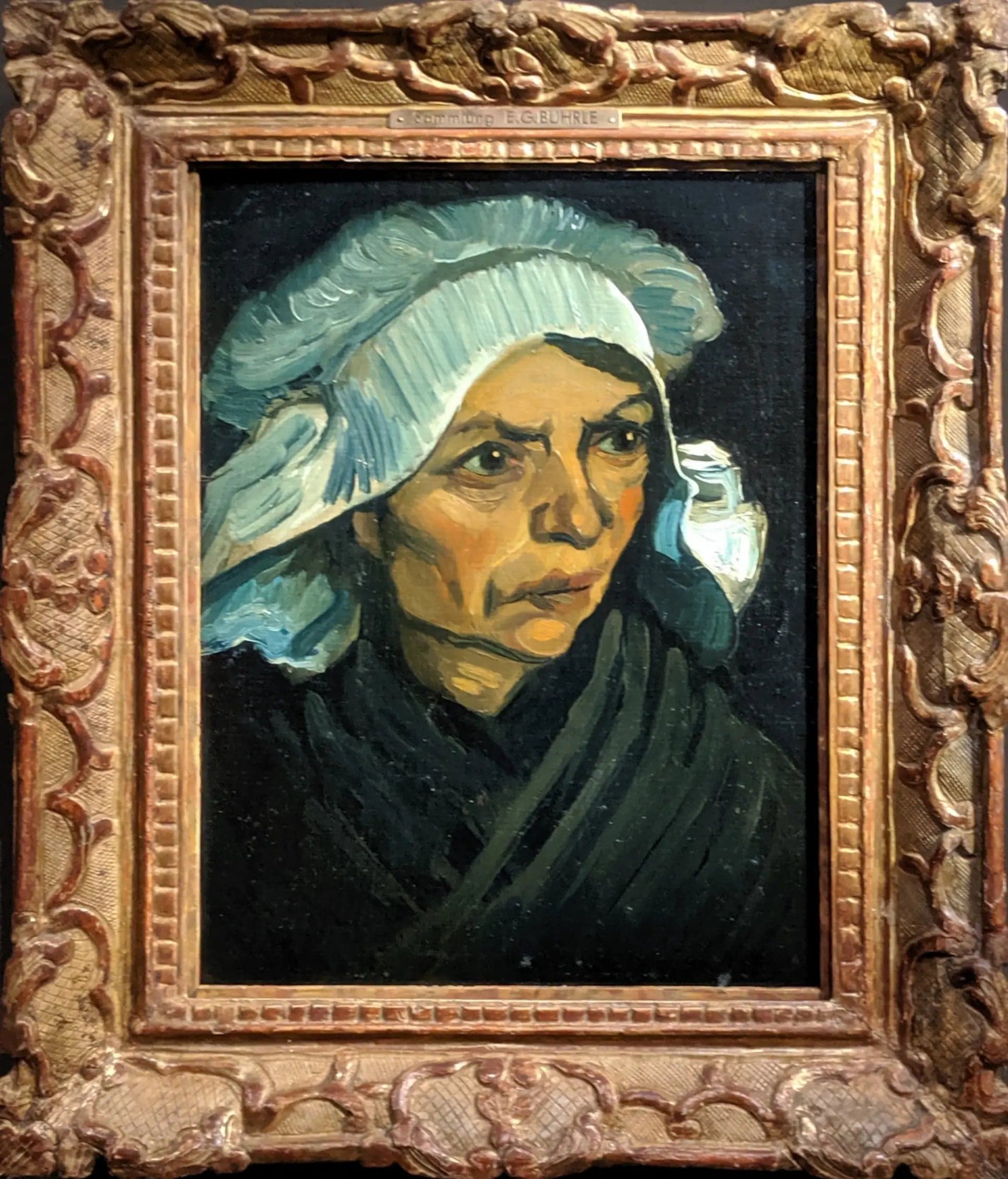 Peasant Woman's Head with White Bonnet