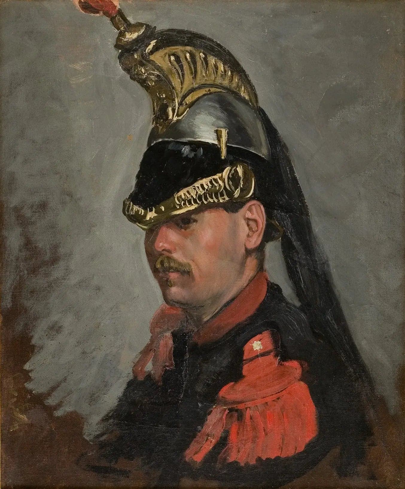 Portrait of Mr. Alphonse Tissié as a cuirassier