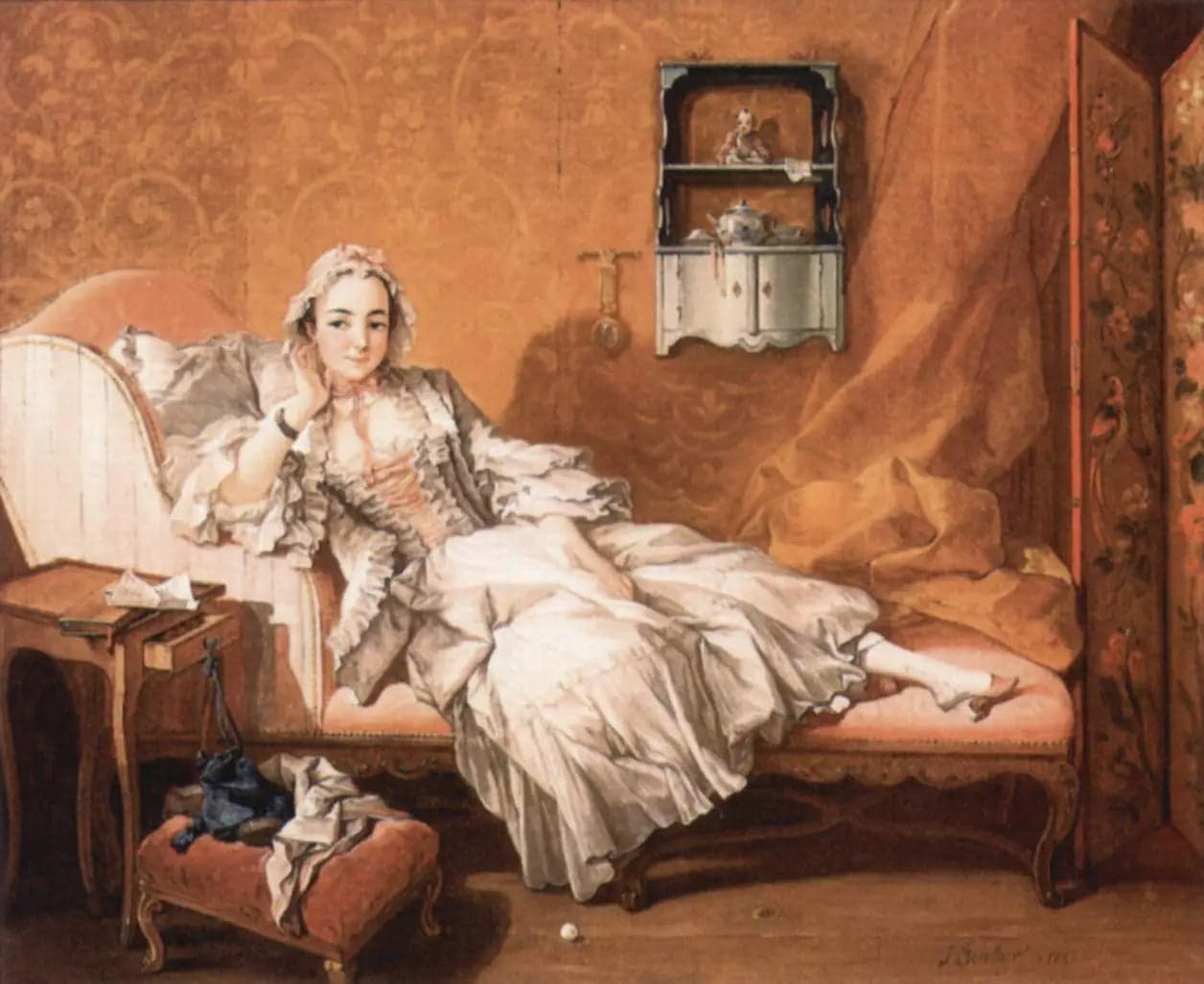 A Lady on Her Resting Bed