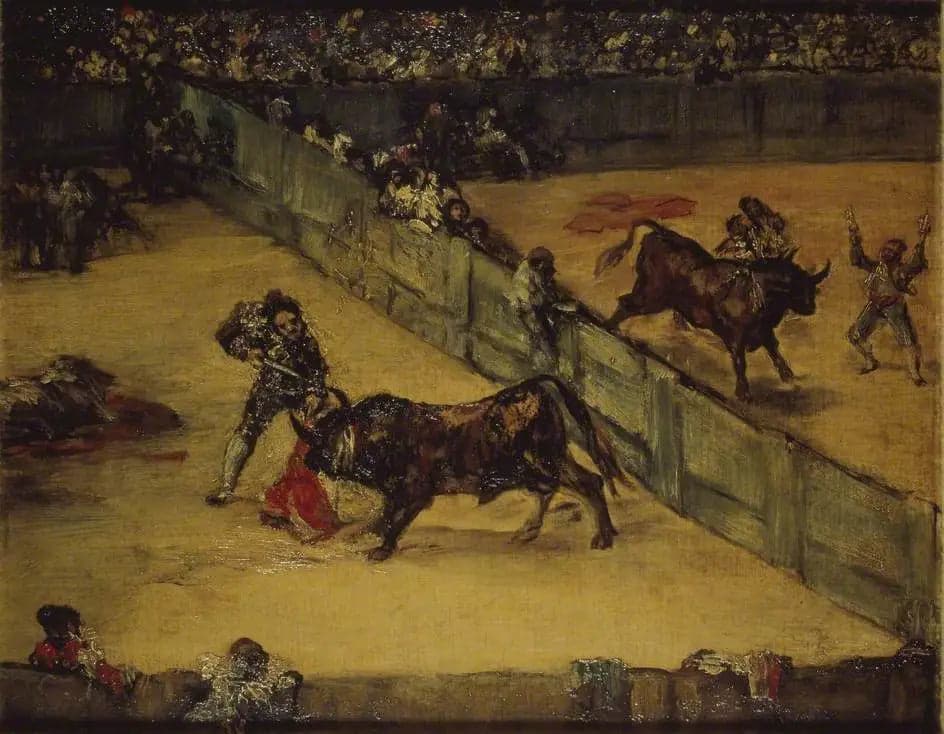 Bullfighting Scene: Division of the Square