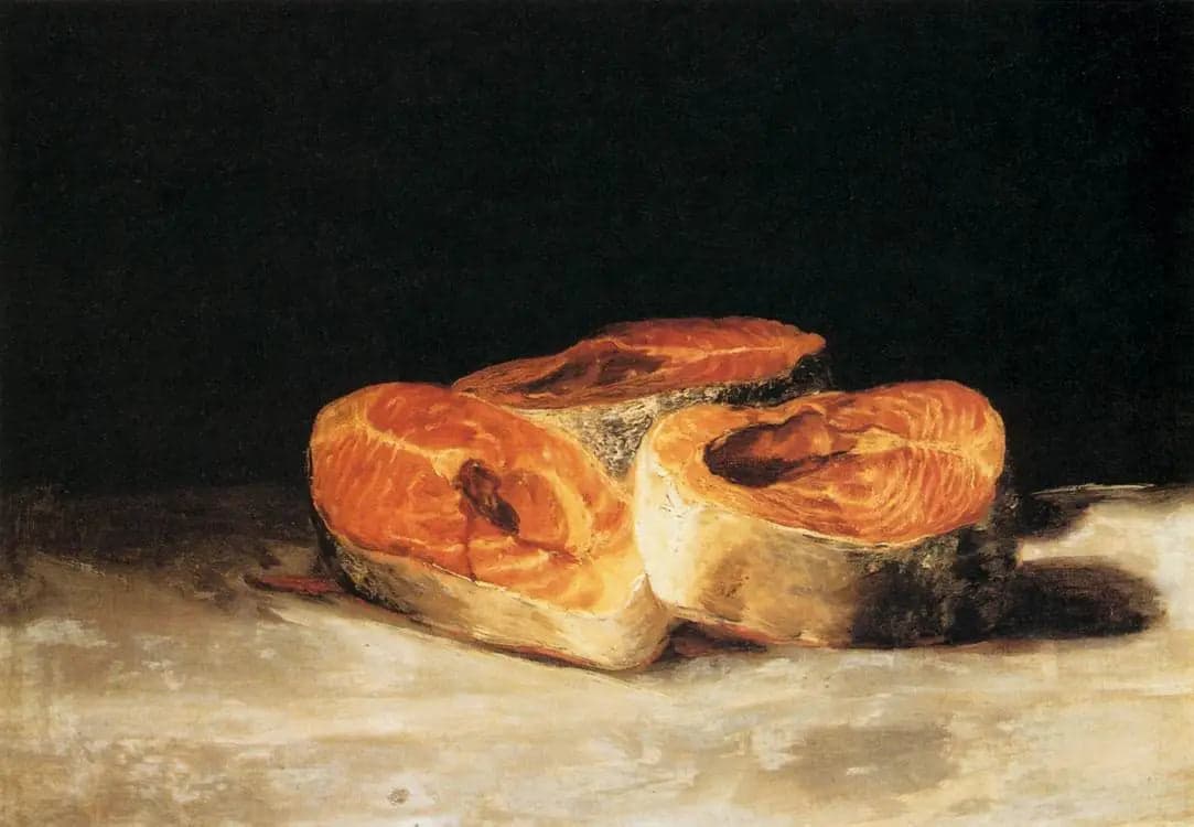 Still Life with Three Slices of Salmon