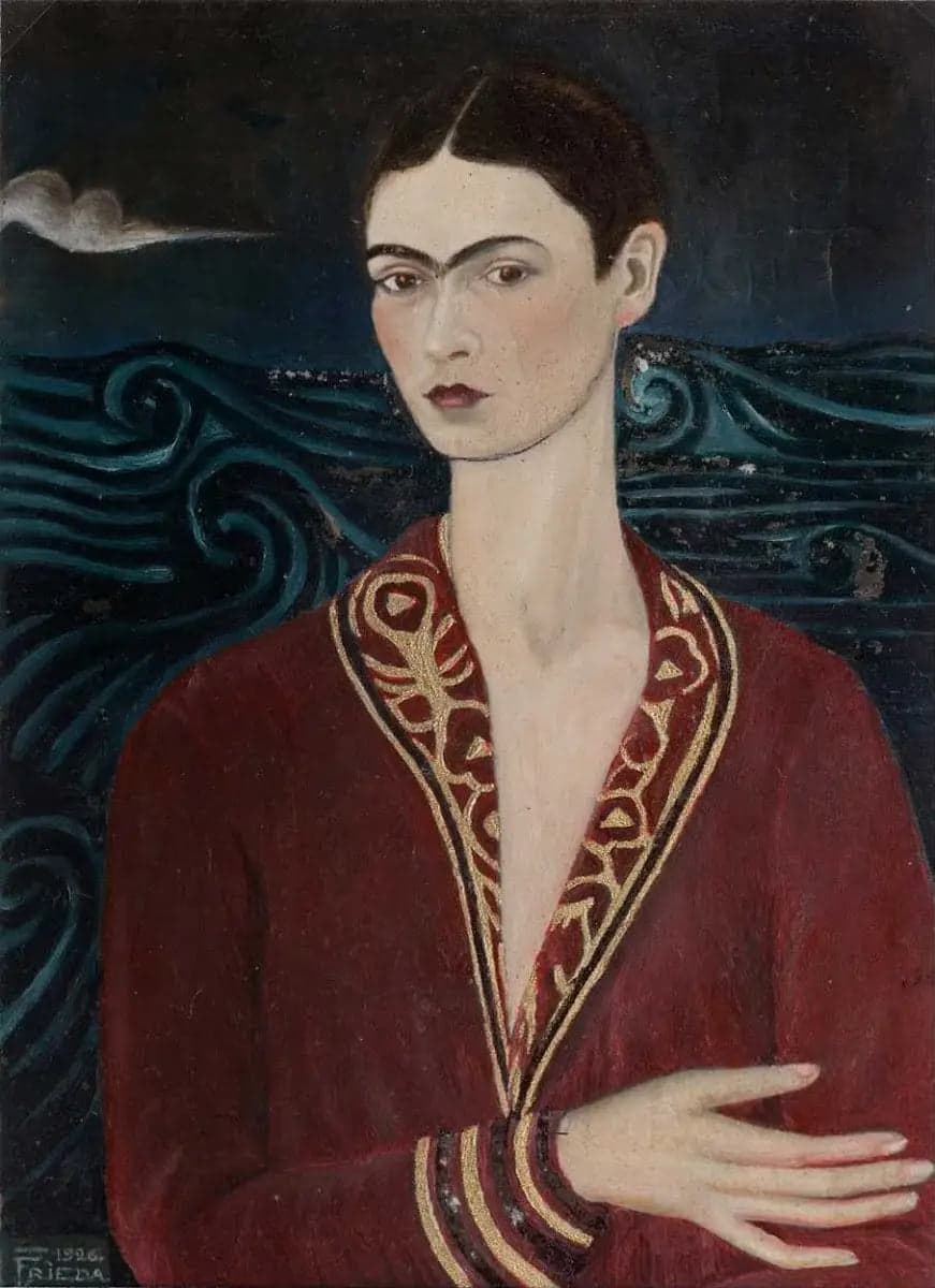 Self-Portrait in Velvet Dress
