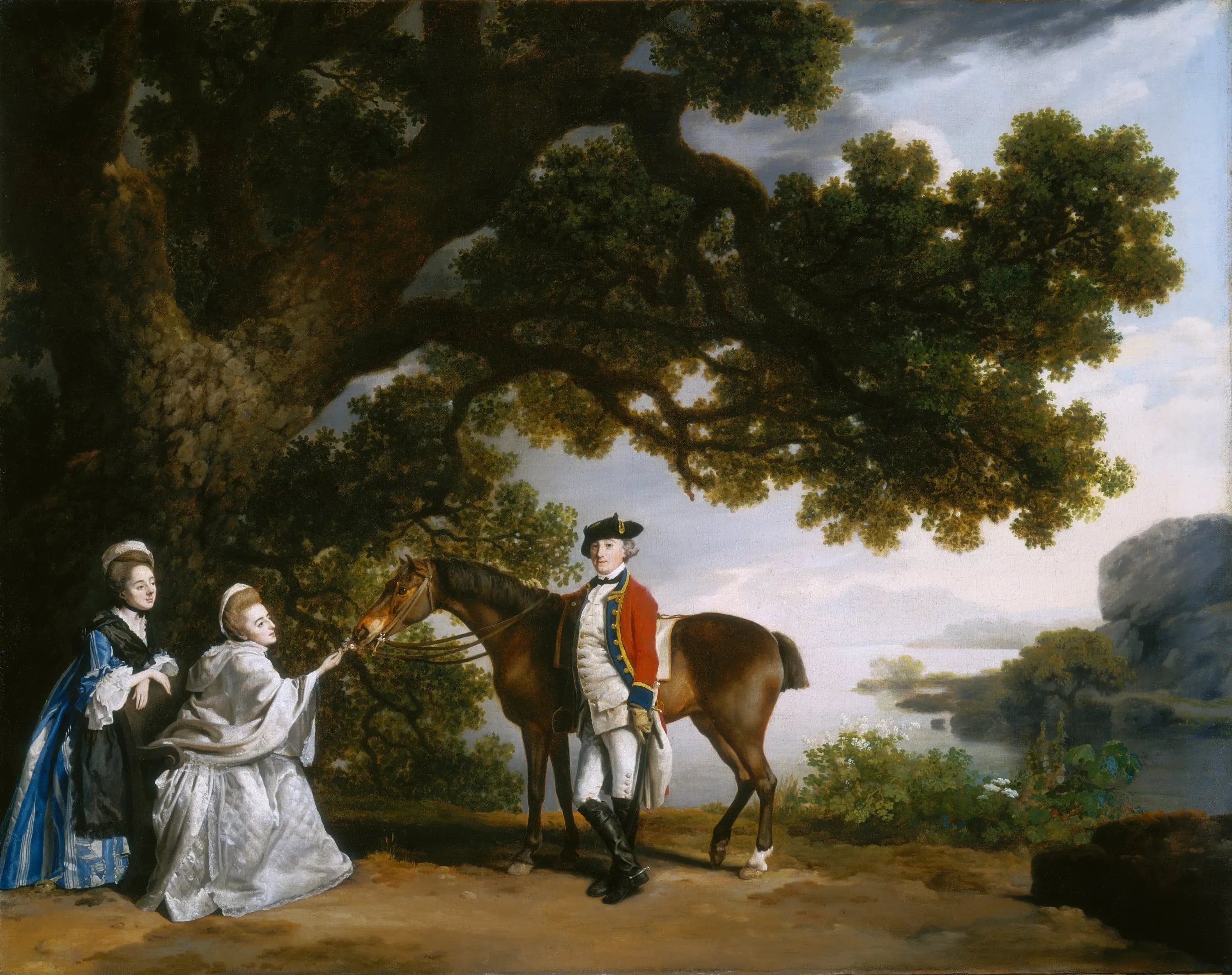 Captain Samuel Sharpe Pocklington with his wife, Pleasance, and perhaps his sister, Frances